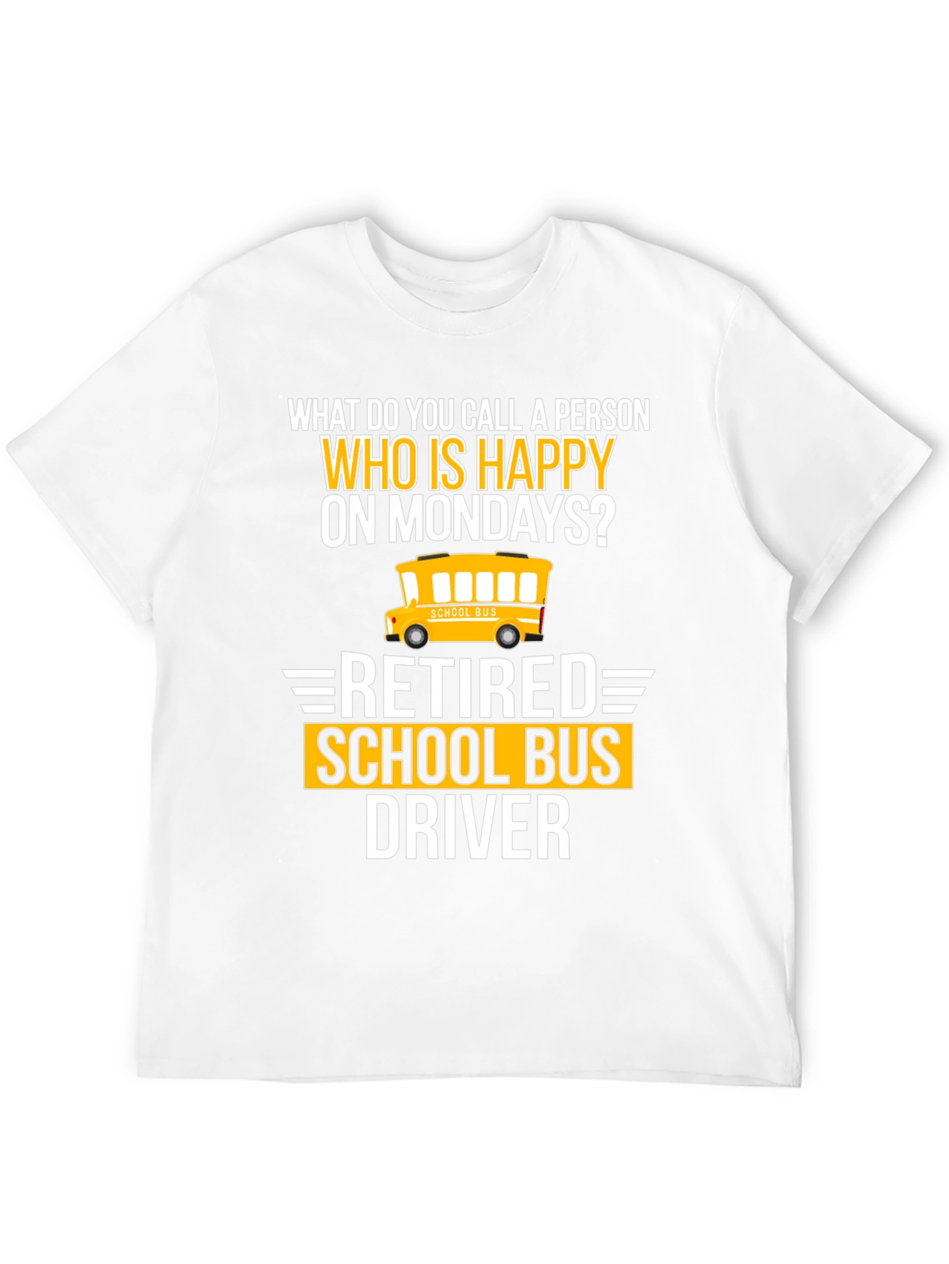 Black Retired School Bus Driver T-Shirt view 12