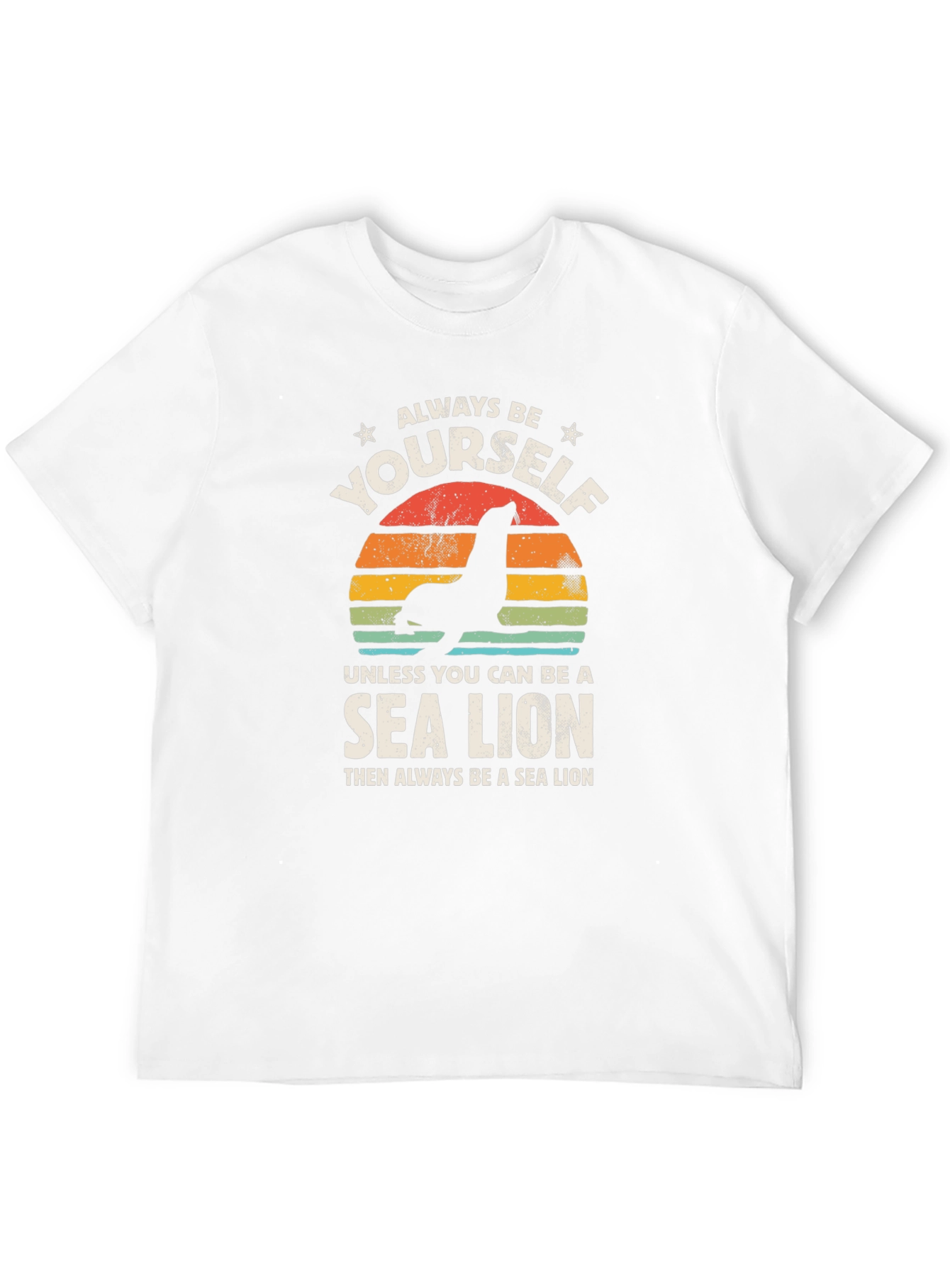 Black Always Be Yourself Sea Lion Black Graphic Tee view 12