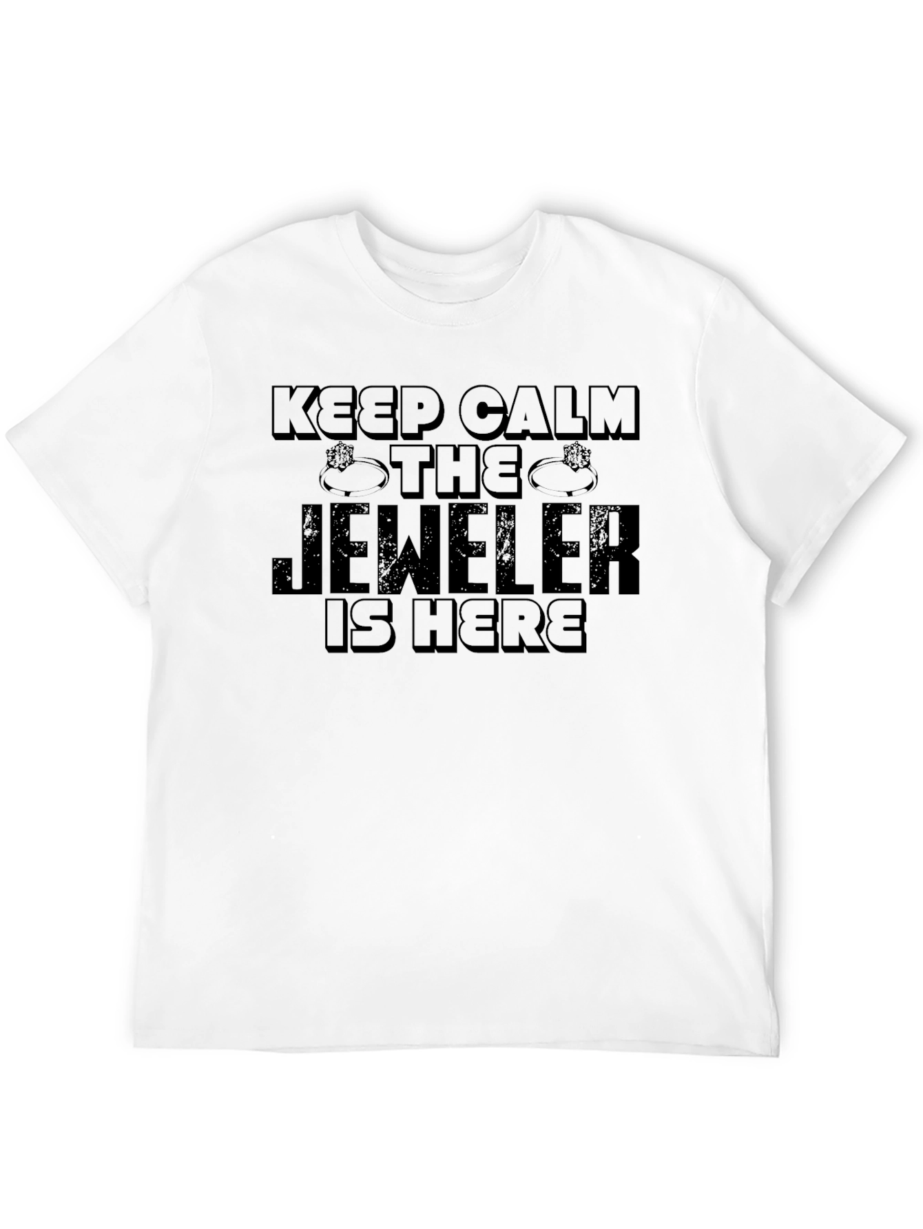 Black Keep Calm The Jeweler Is Here Black T-Shirt view 12