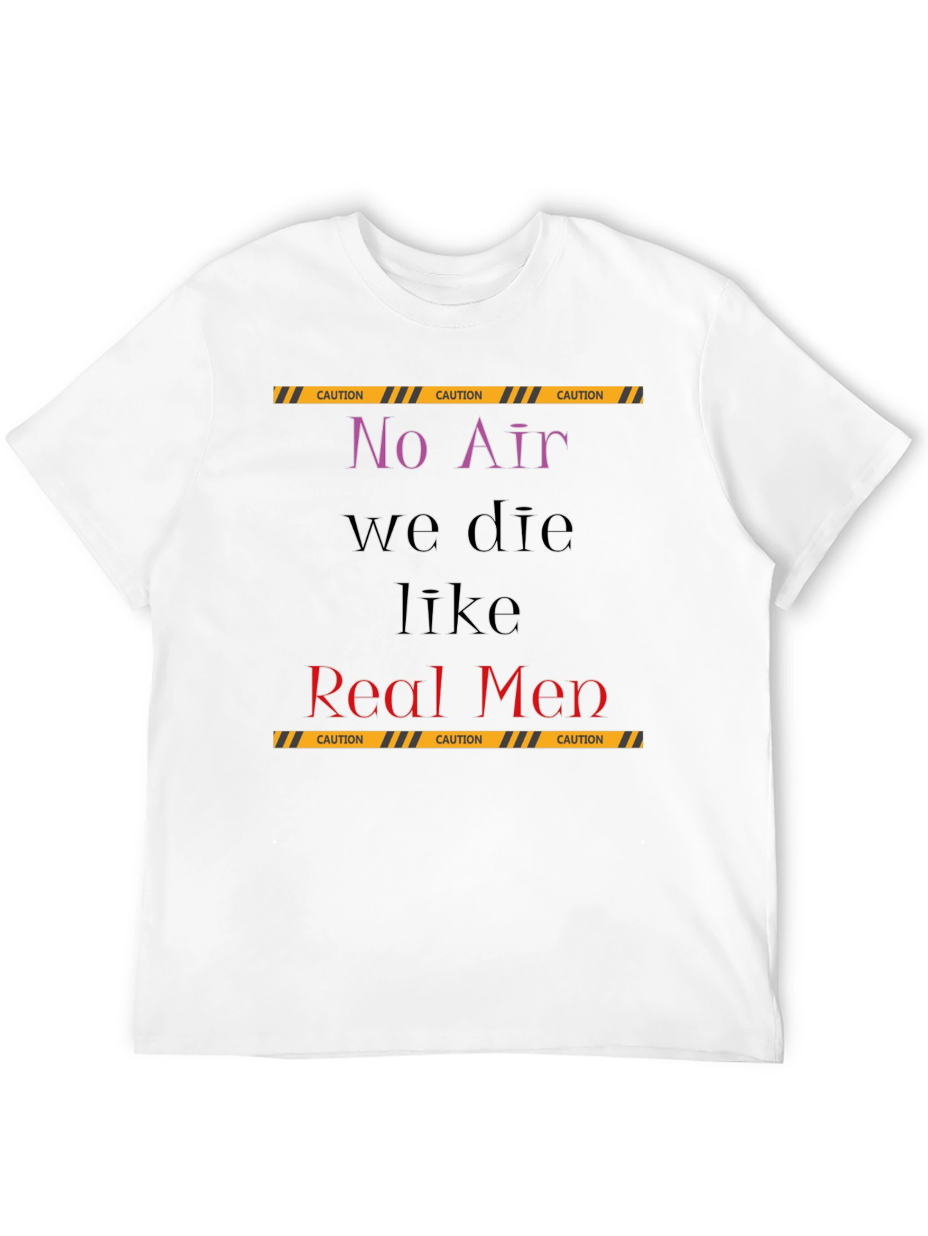 Black No Air Real Men Graphic T-Shirt view 12