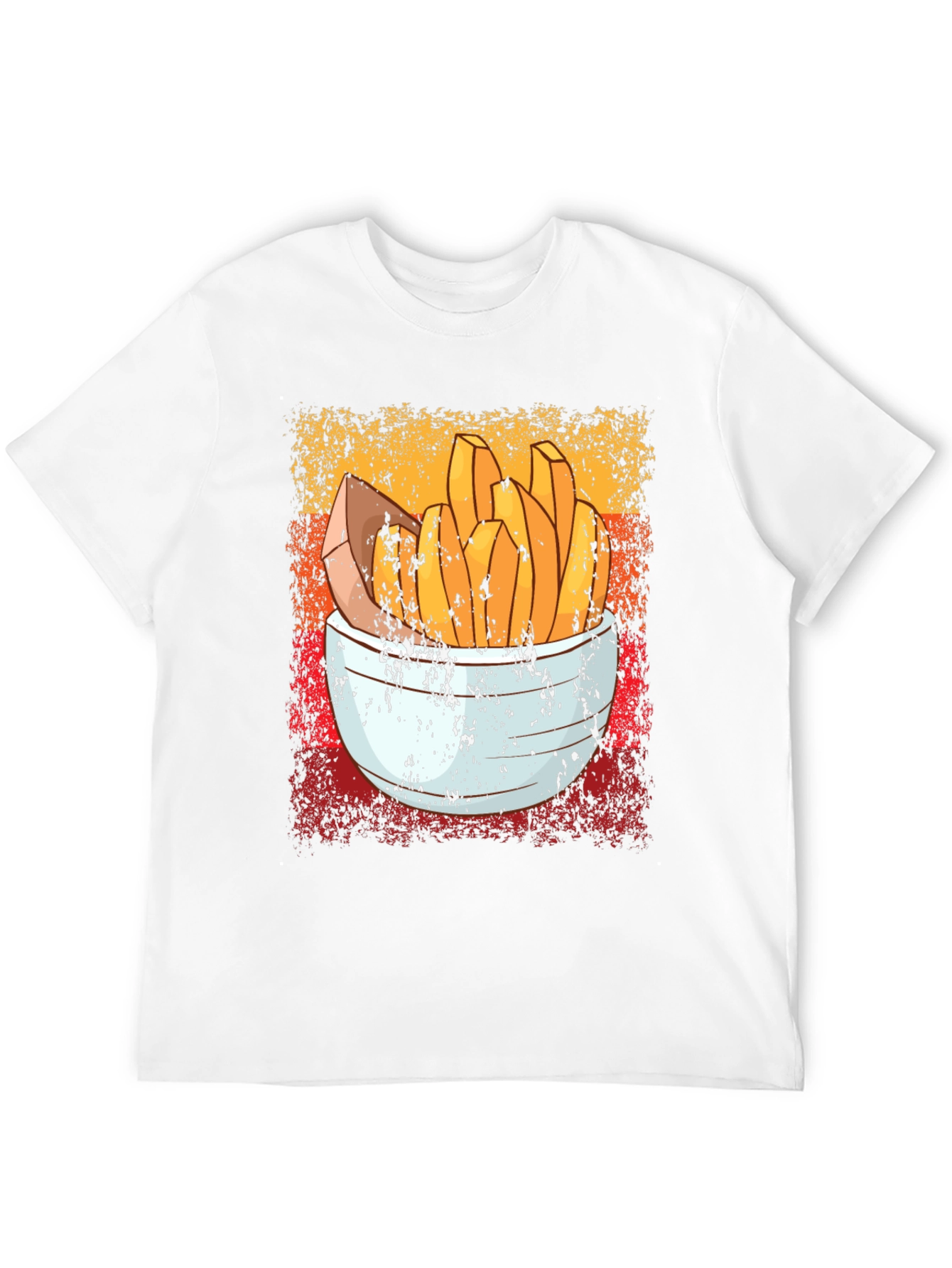 Black Retro French Fries T-Shirt - Vintage Style Food Tee view 12