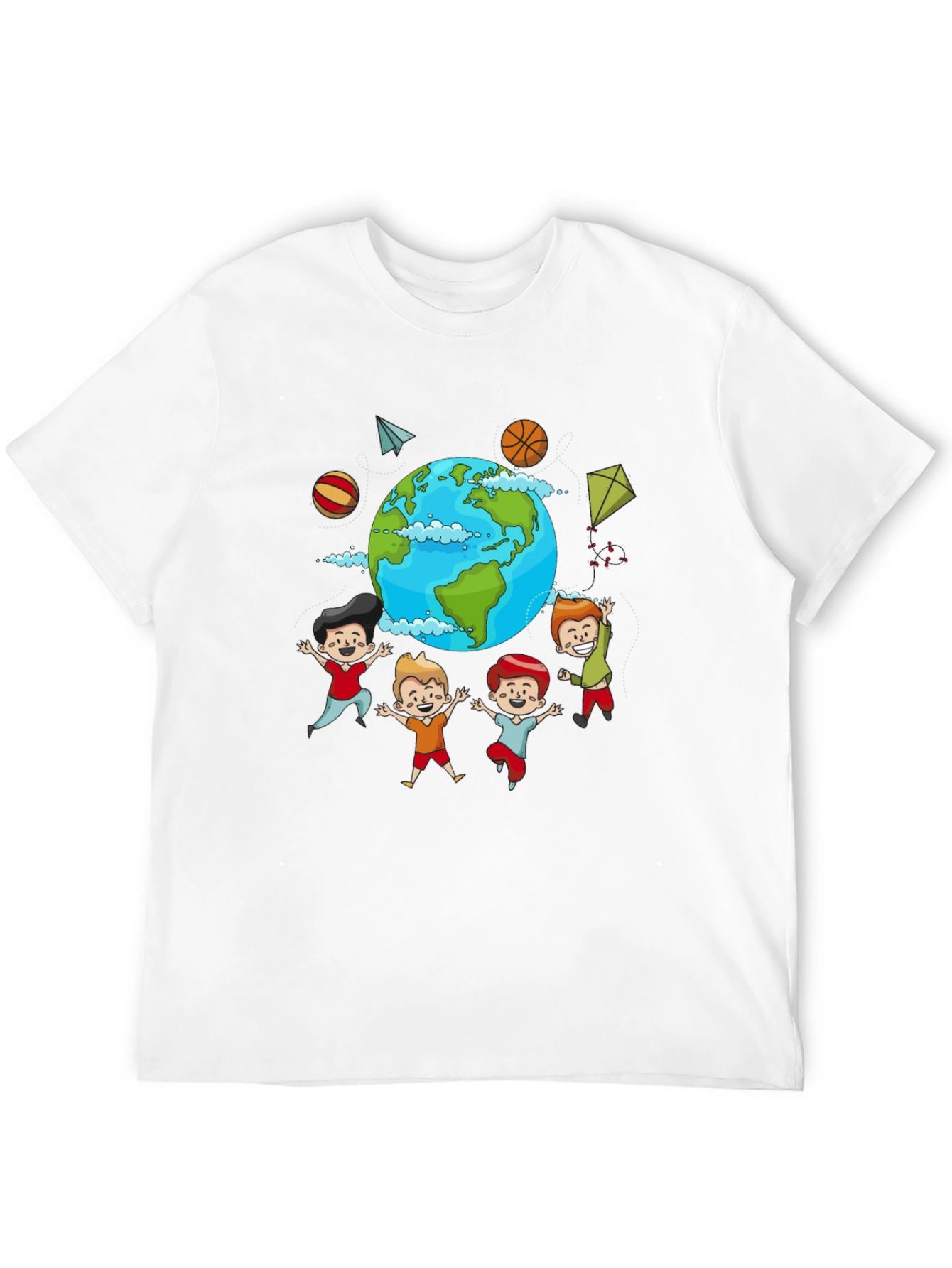 Black Global Kids Graphic T-Shirt - World Friendship Tee view 12