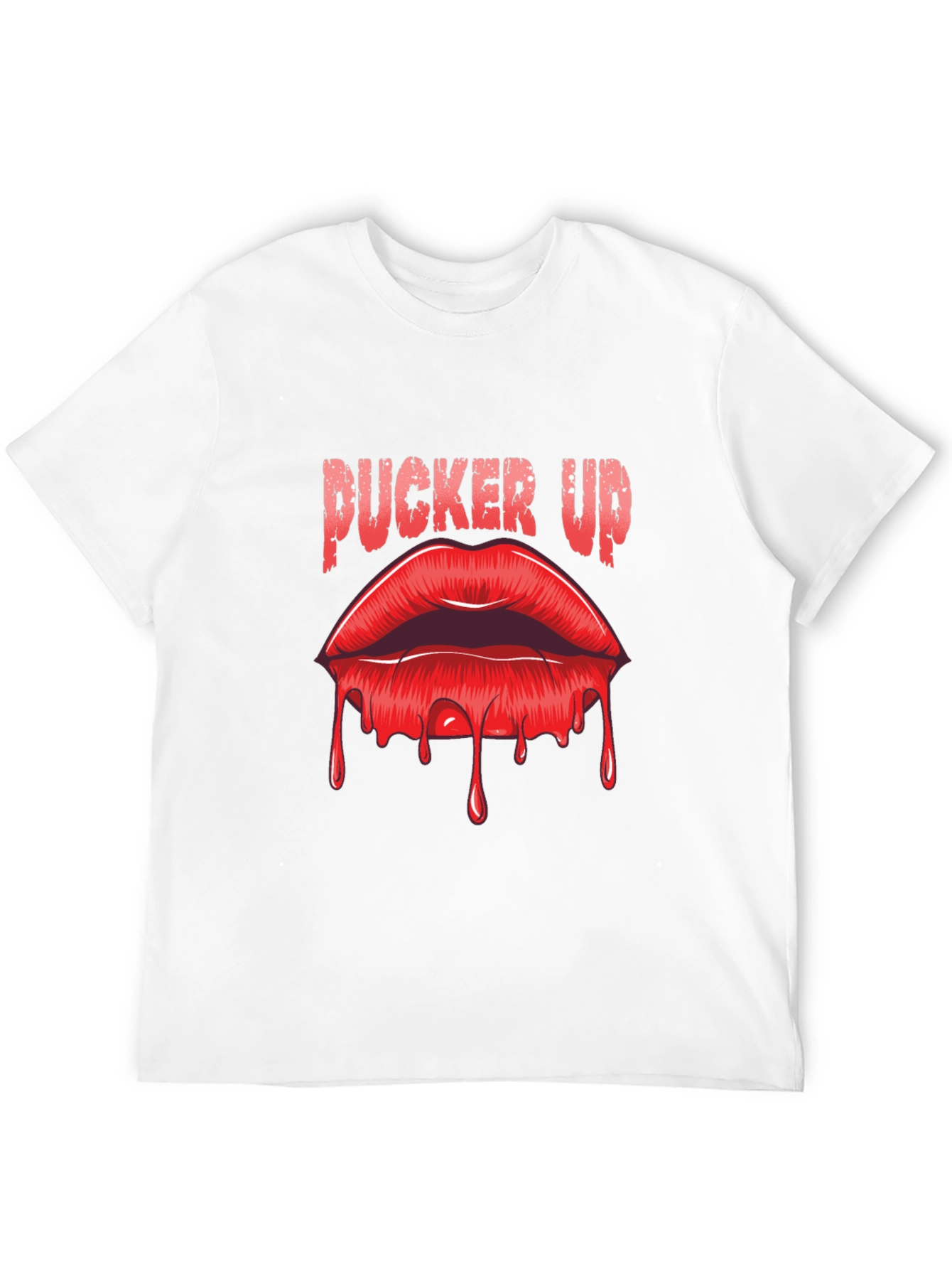 Black Pucker Up Lips Graphic T-Shirt view 12