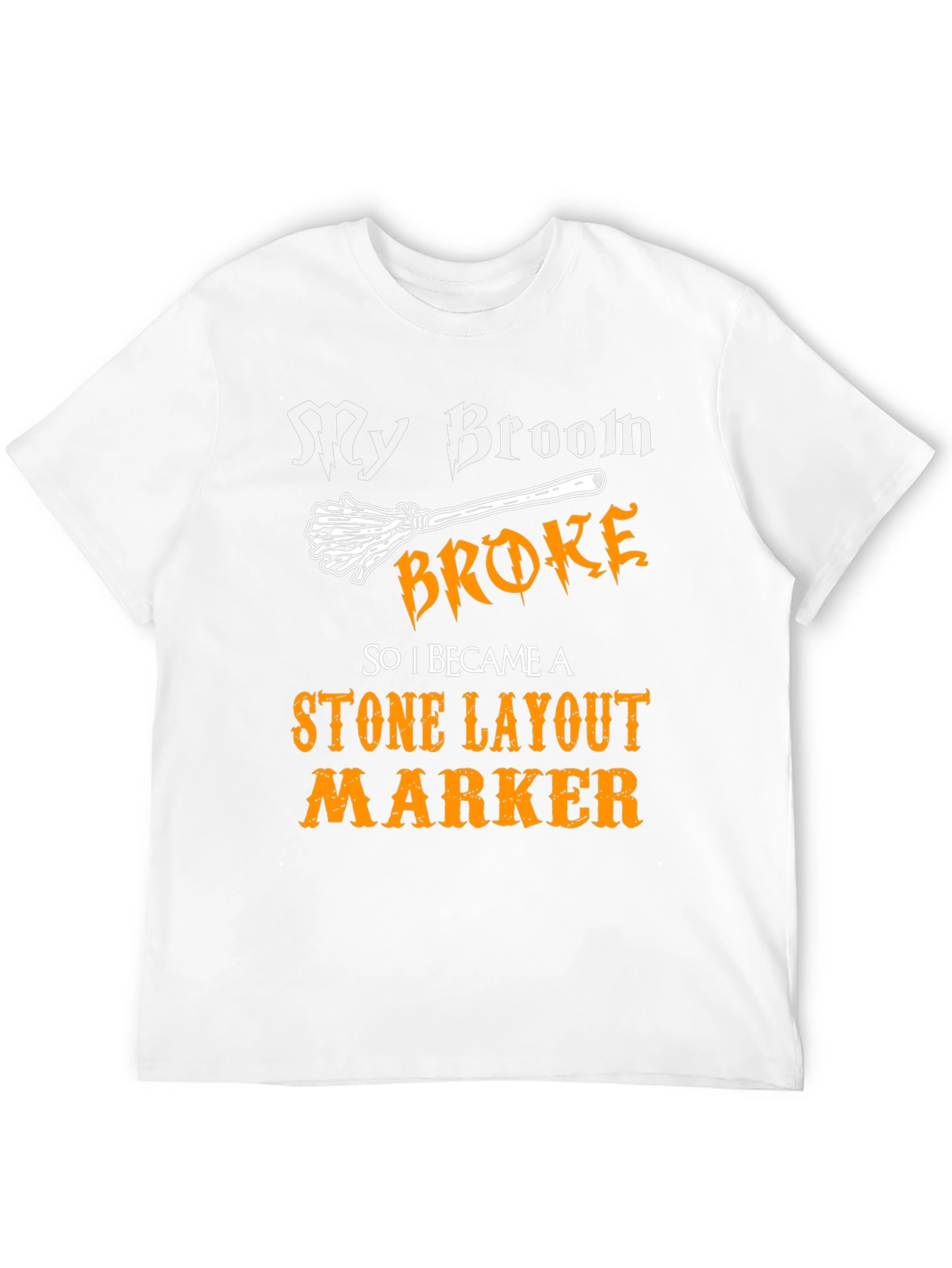 Black Funny Stone Layout Marker Graphic T-Shirt view 12