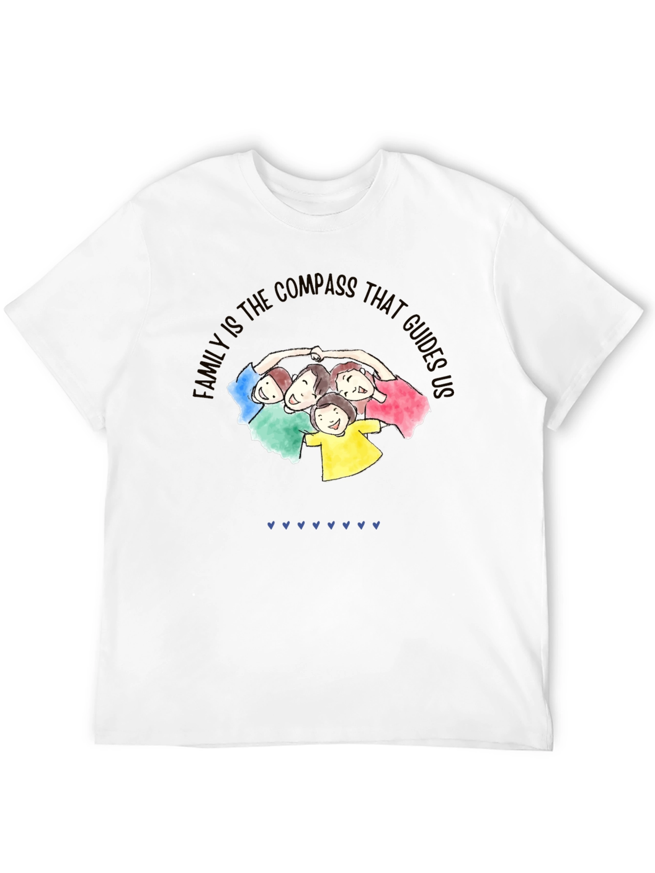 Black Family Compass Graphic Tee - Unisex Cotton Blend view 12