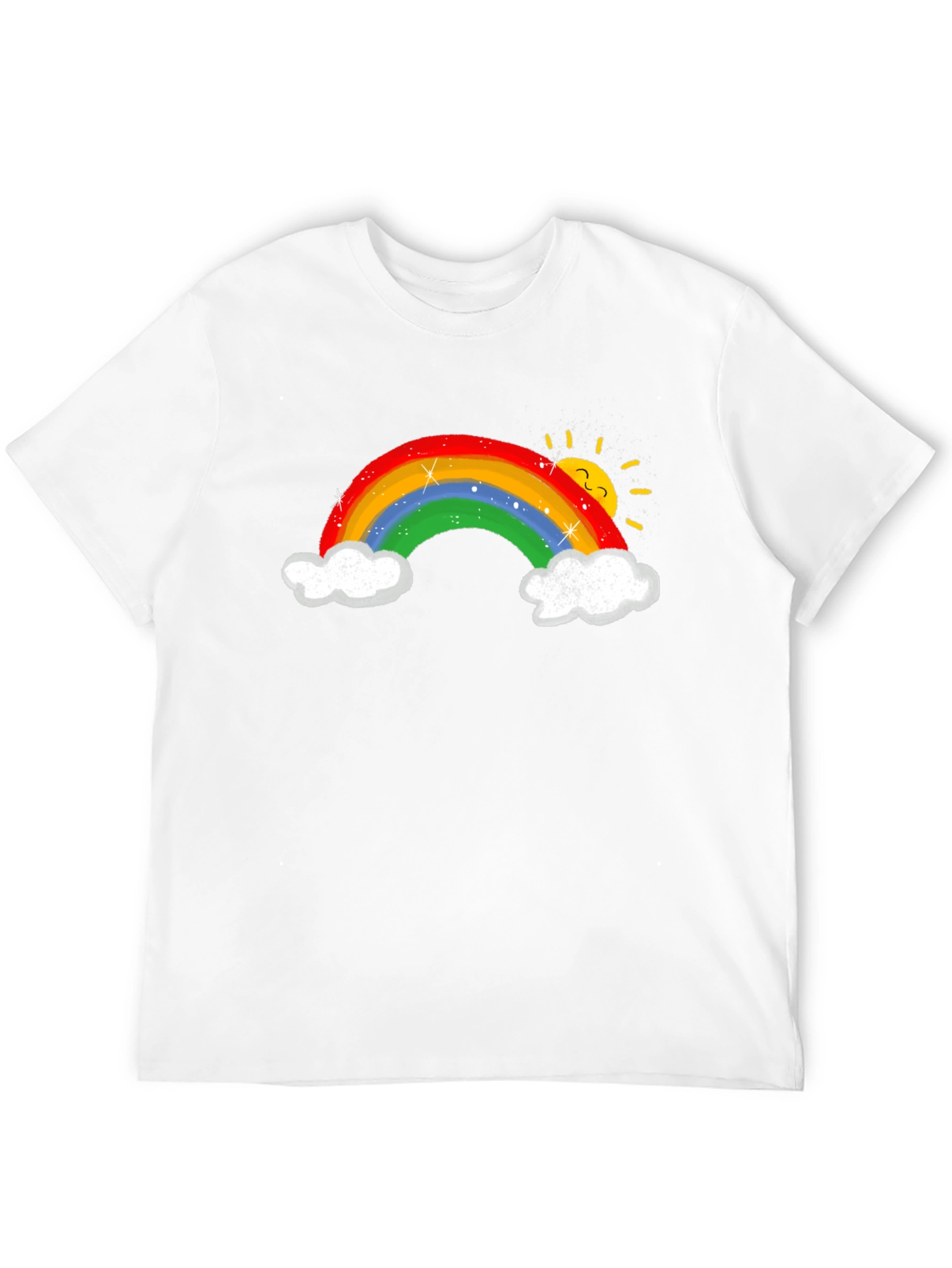 Black Rainbow Graphic T-Shirt - Unisex Cotton Tee view 12