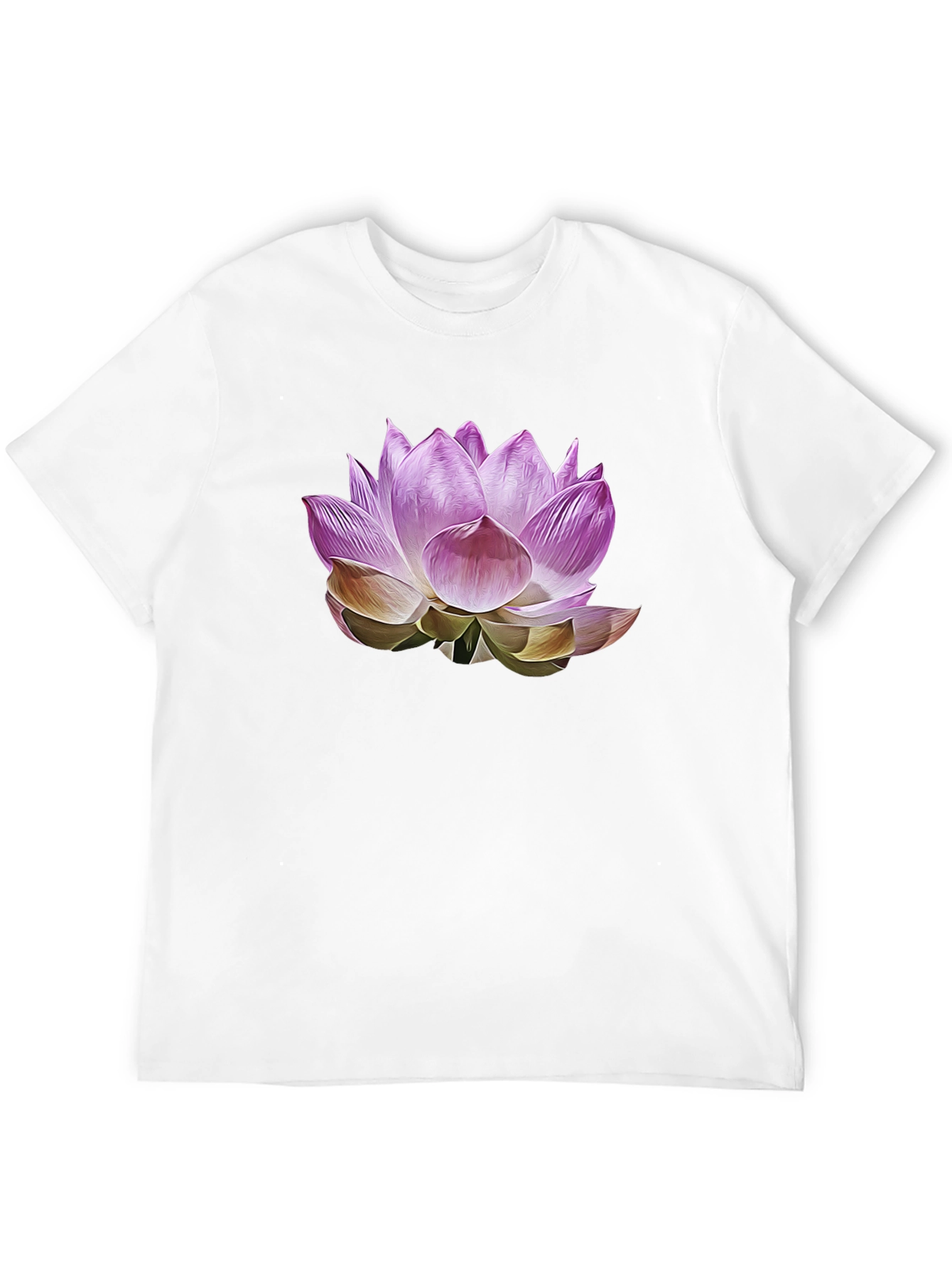 Black Lotus Flower Graphic Black T-Shirt view 12