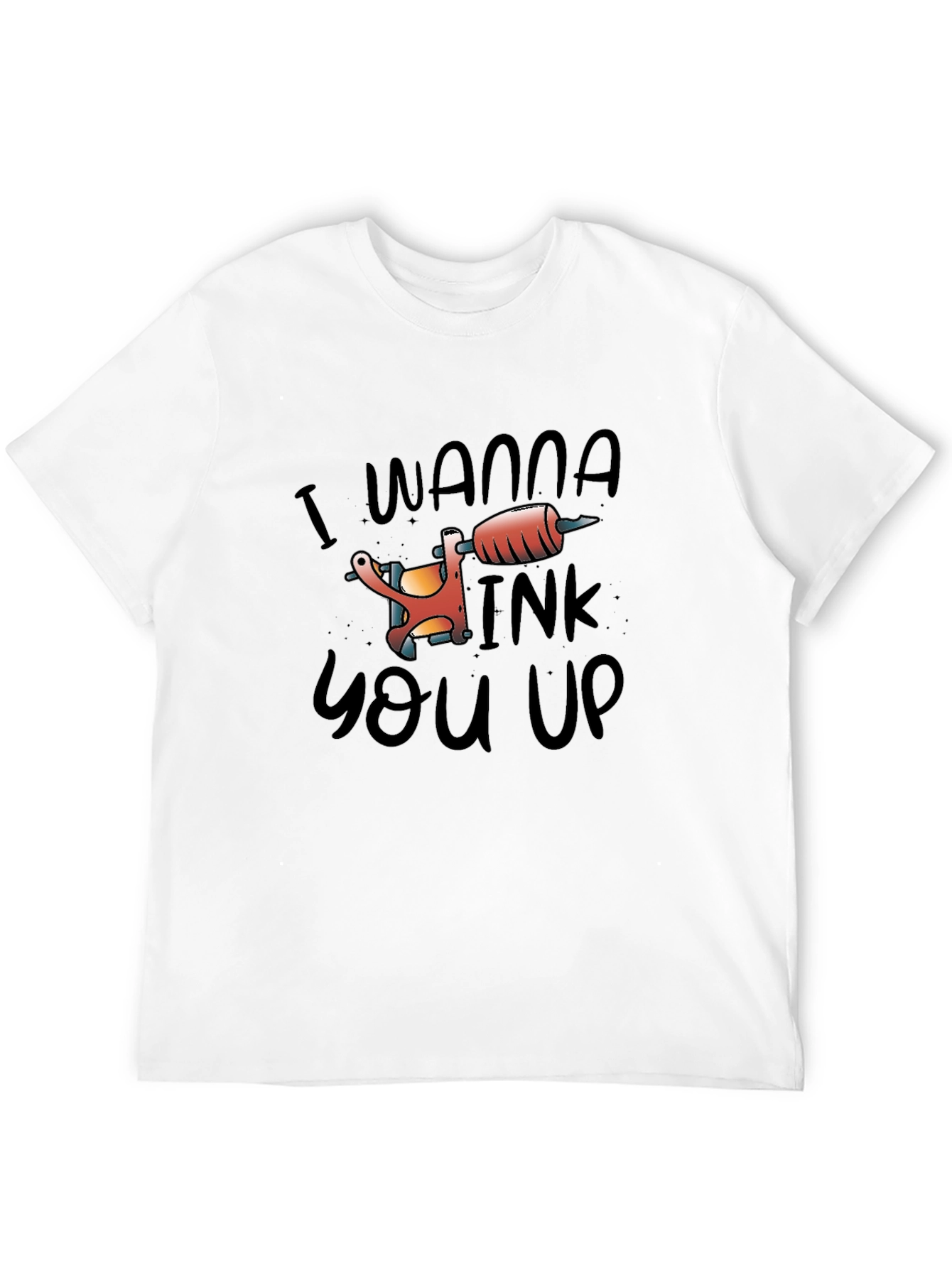 Black I Wanna Ink You Up Tattoo Graphic T-Shirt view 12