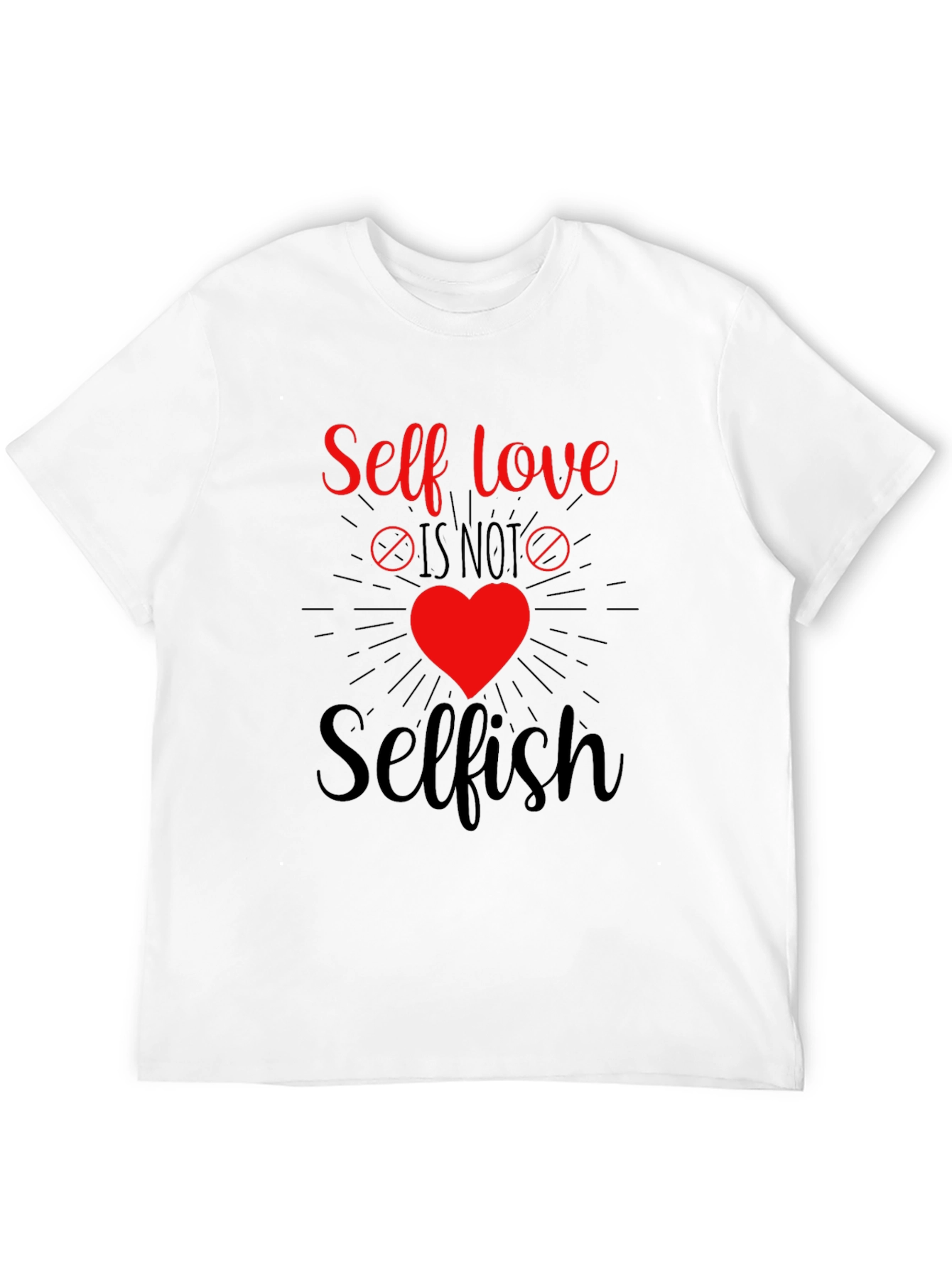 Black Self Love Is Not Selfish Graphic Tee view 12