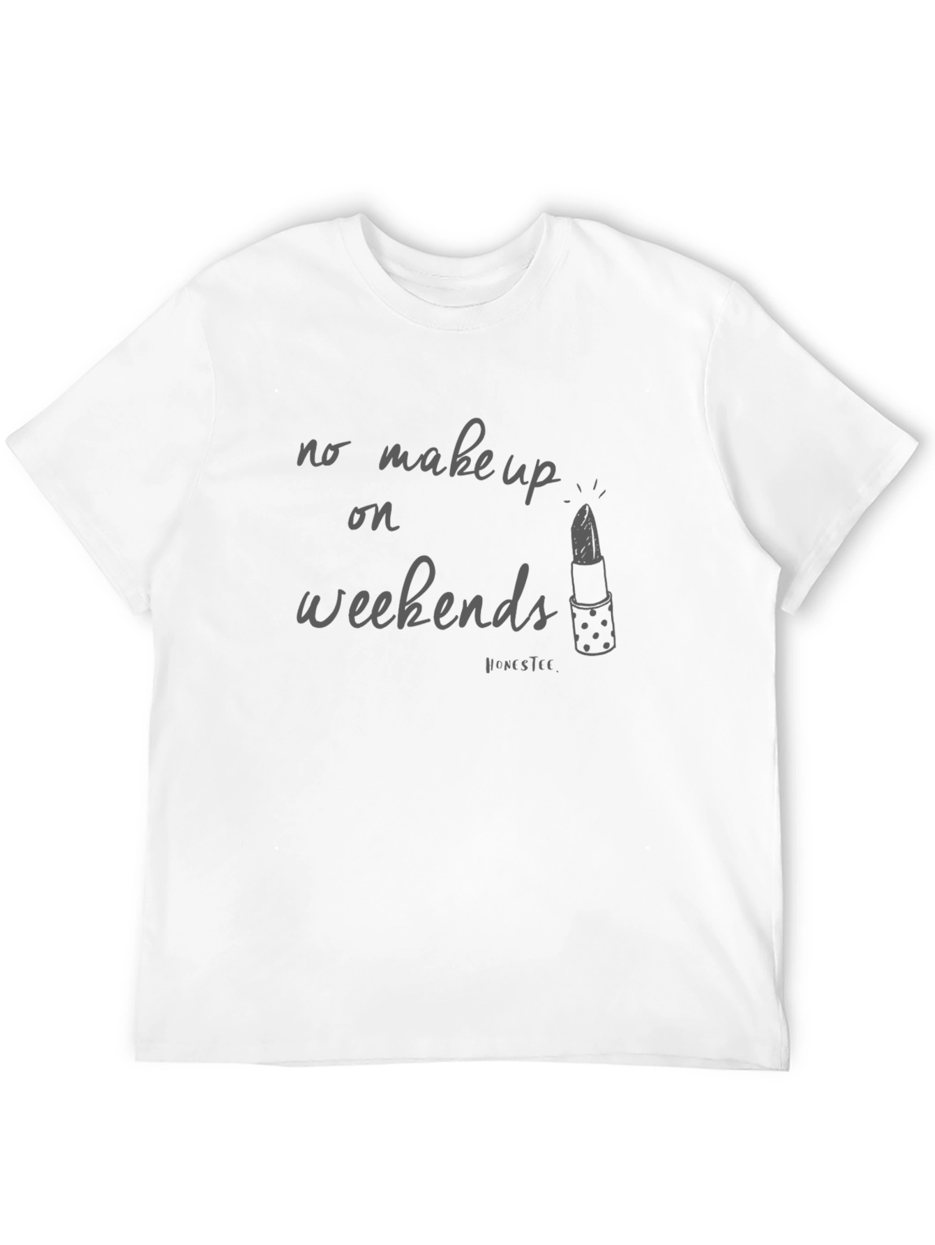 Black No Makeup on Weekends Graphic Tee view 12