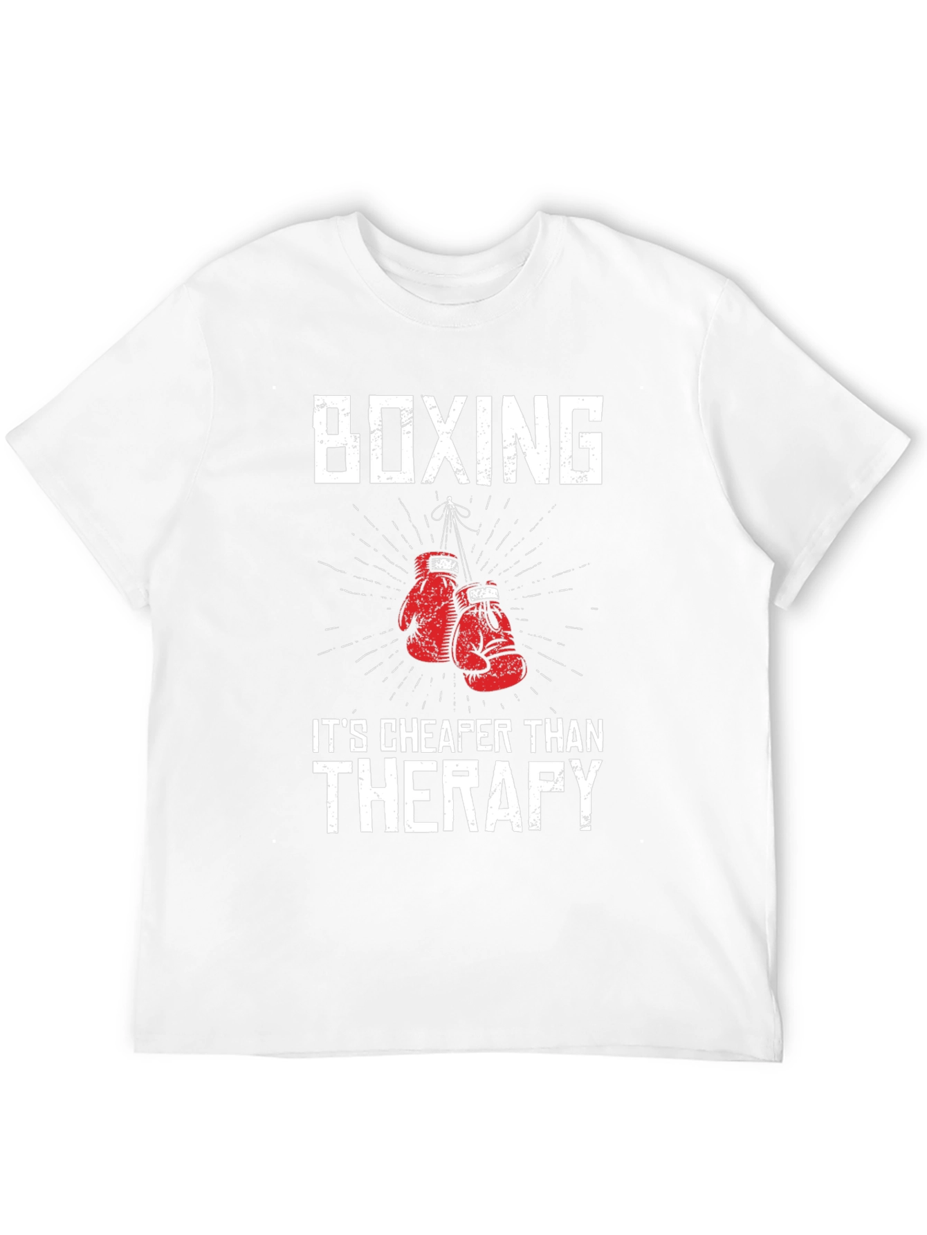 Black Boxing Therapy T-Shirt - Funny Workout Tee view 12