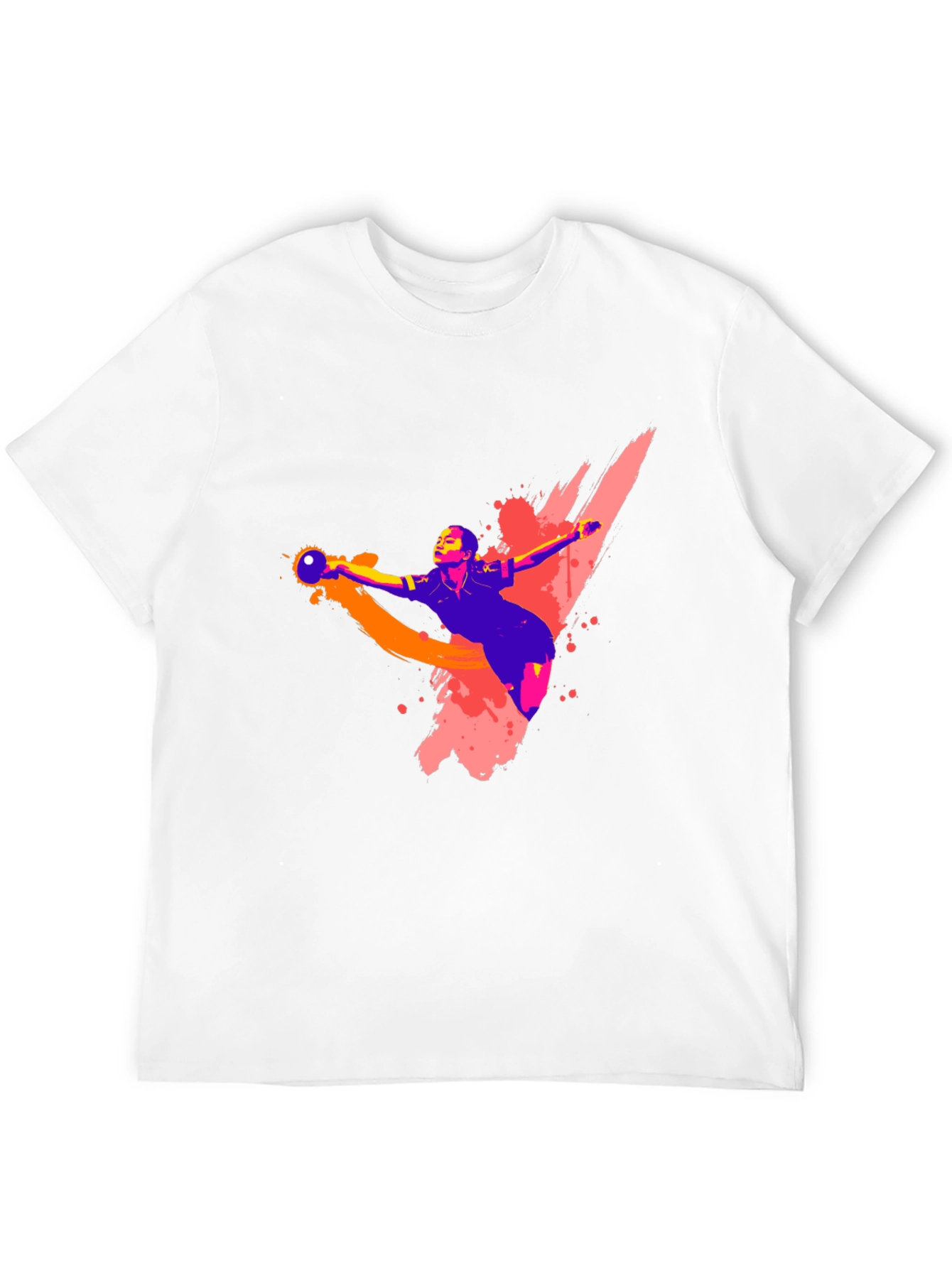 Black Handball Player Graphic T-Shirt - Black view 12