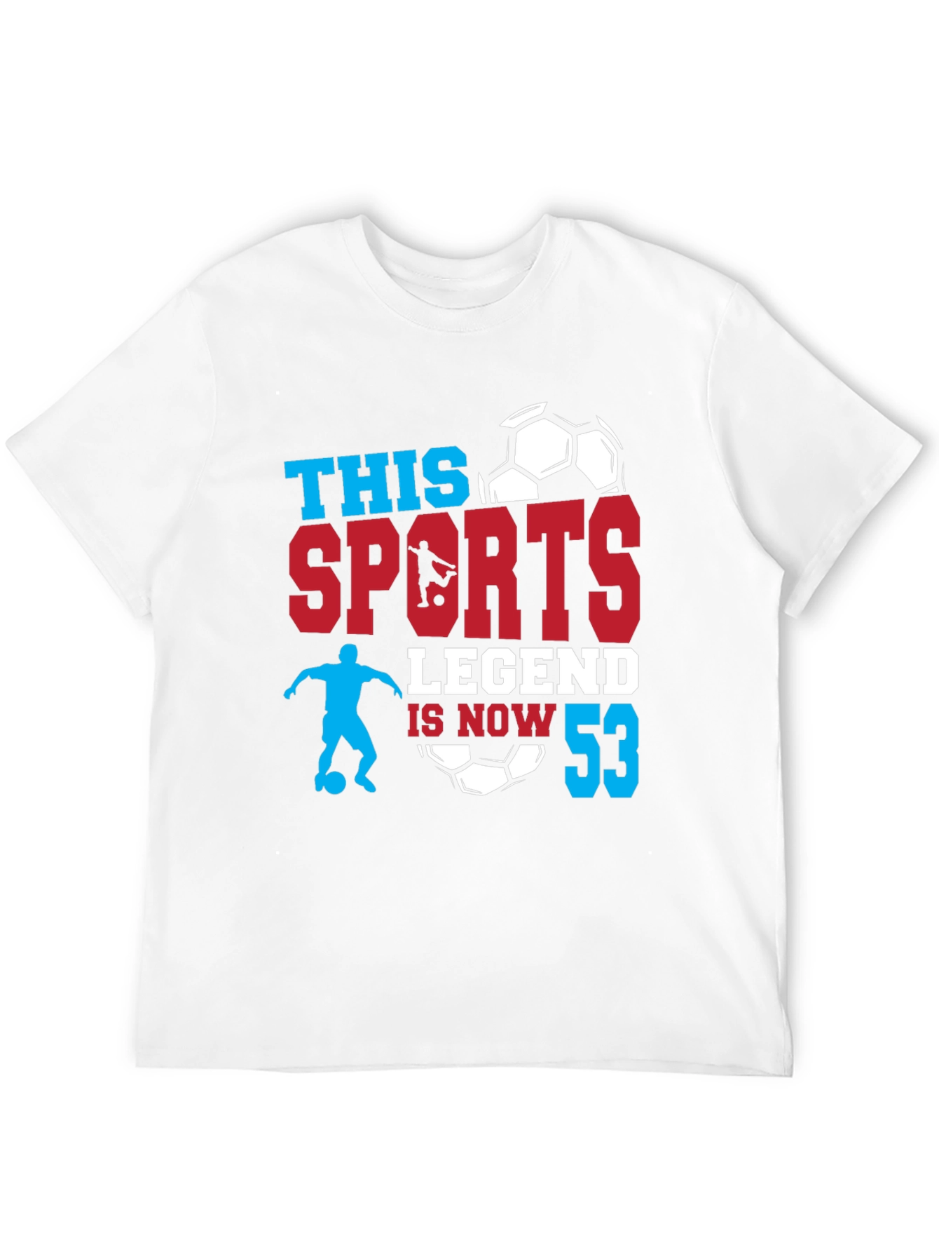Black Sports Legend 53rd Birthday Soccer T-Shirt view 12