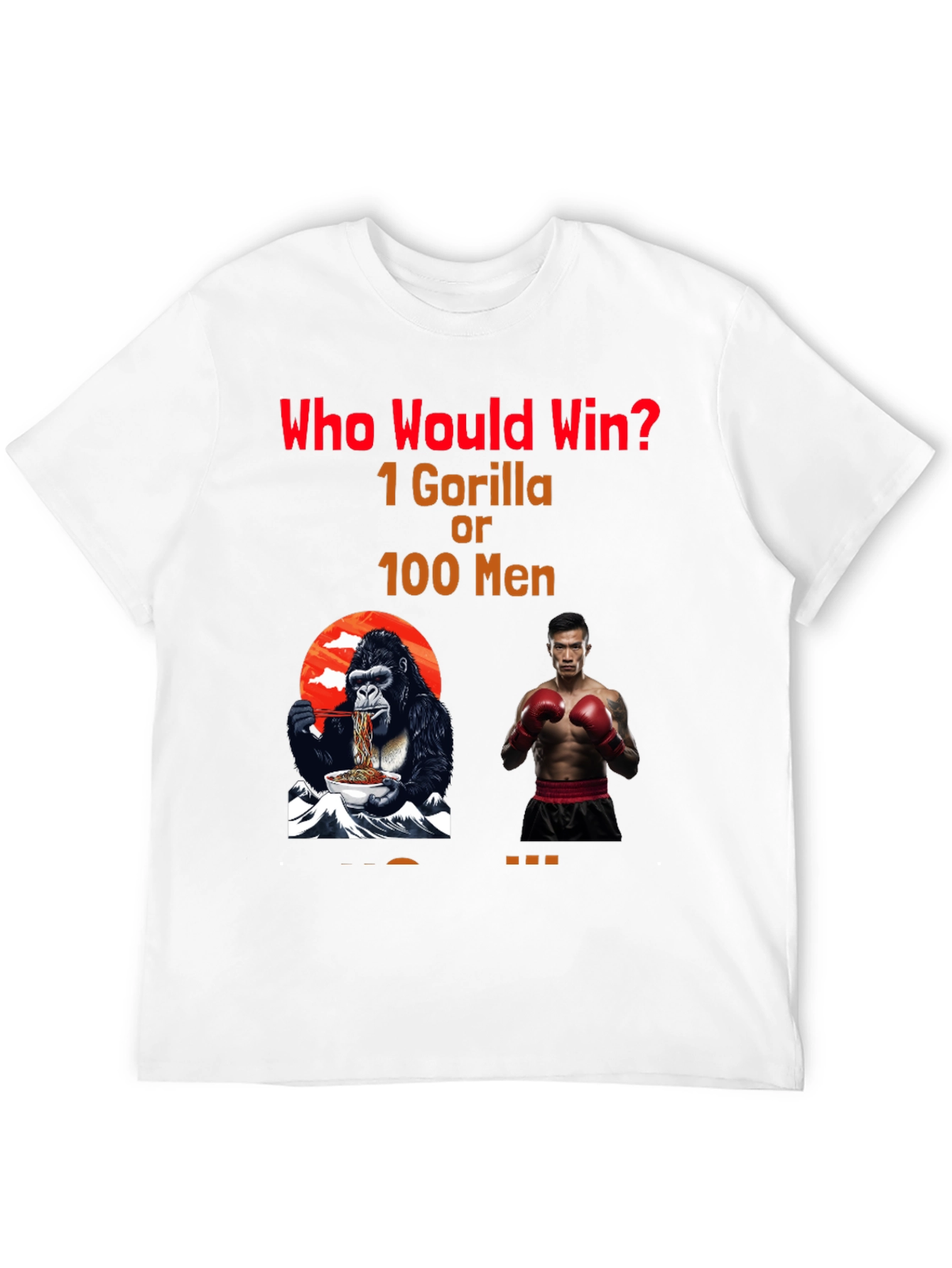 Black Gorilla vs Men Graphic T-Shirt view 12