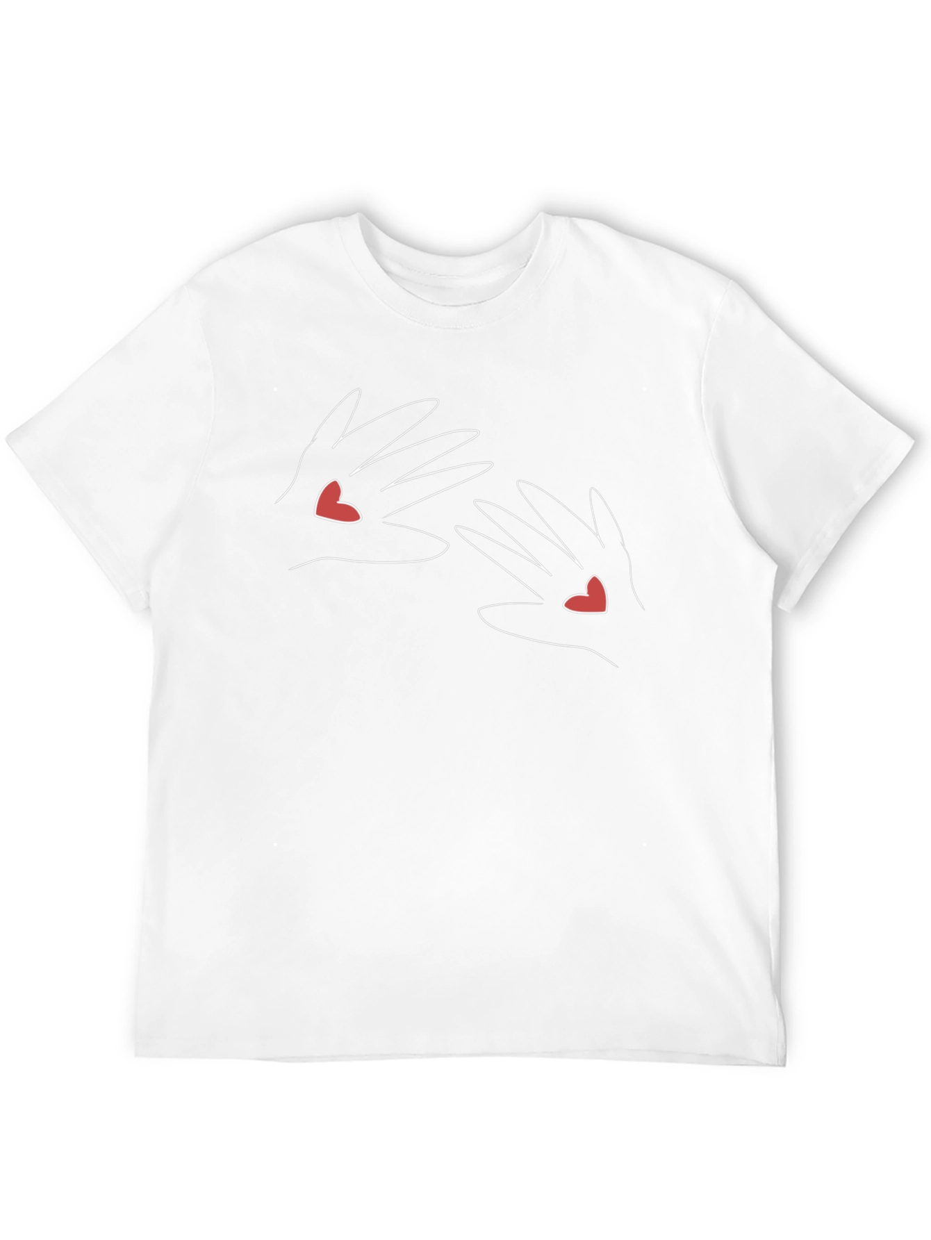 Black Hands Heart T-Shirt - Modern Minimalist Design view 12