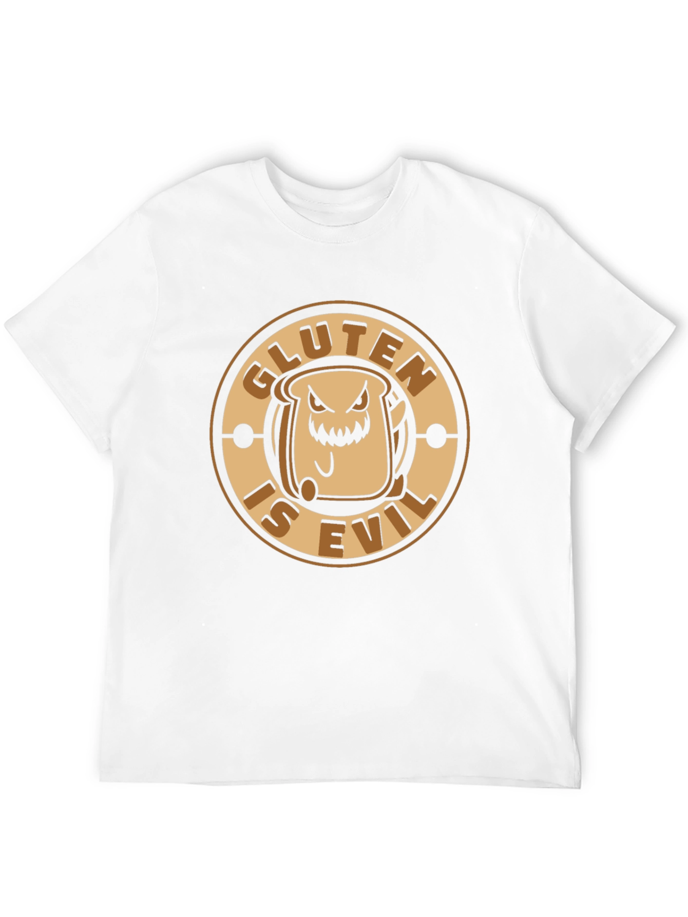 Gluten is Evil T-Shirt - Funny Anti-Gluten Graphic Tee - 12
