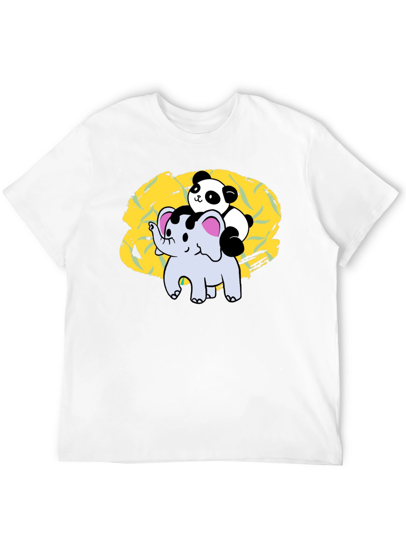 Black Panda & Elephant Graphic Tee - Black view 12