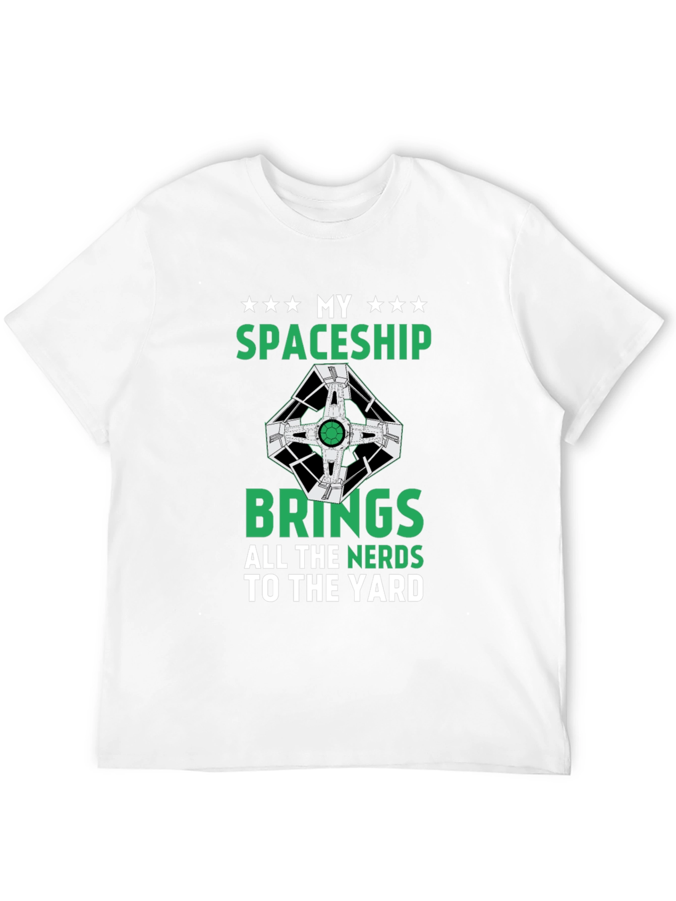 Black My Spaceship T-Shirt - Nerdy Humor Tee view 12
