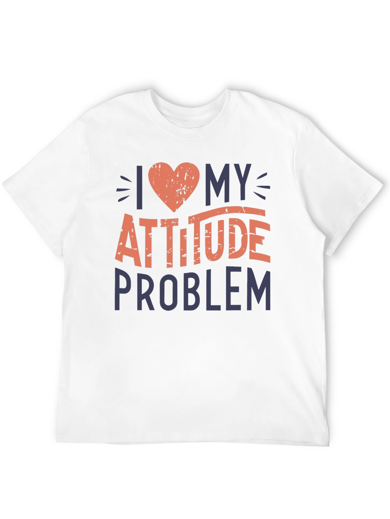 Black I Love My Attitude Problem Graphic T-Shirt view 12