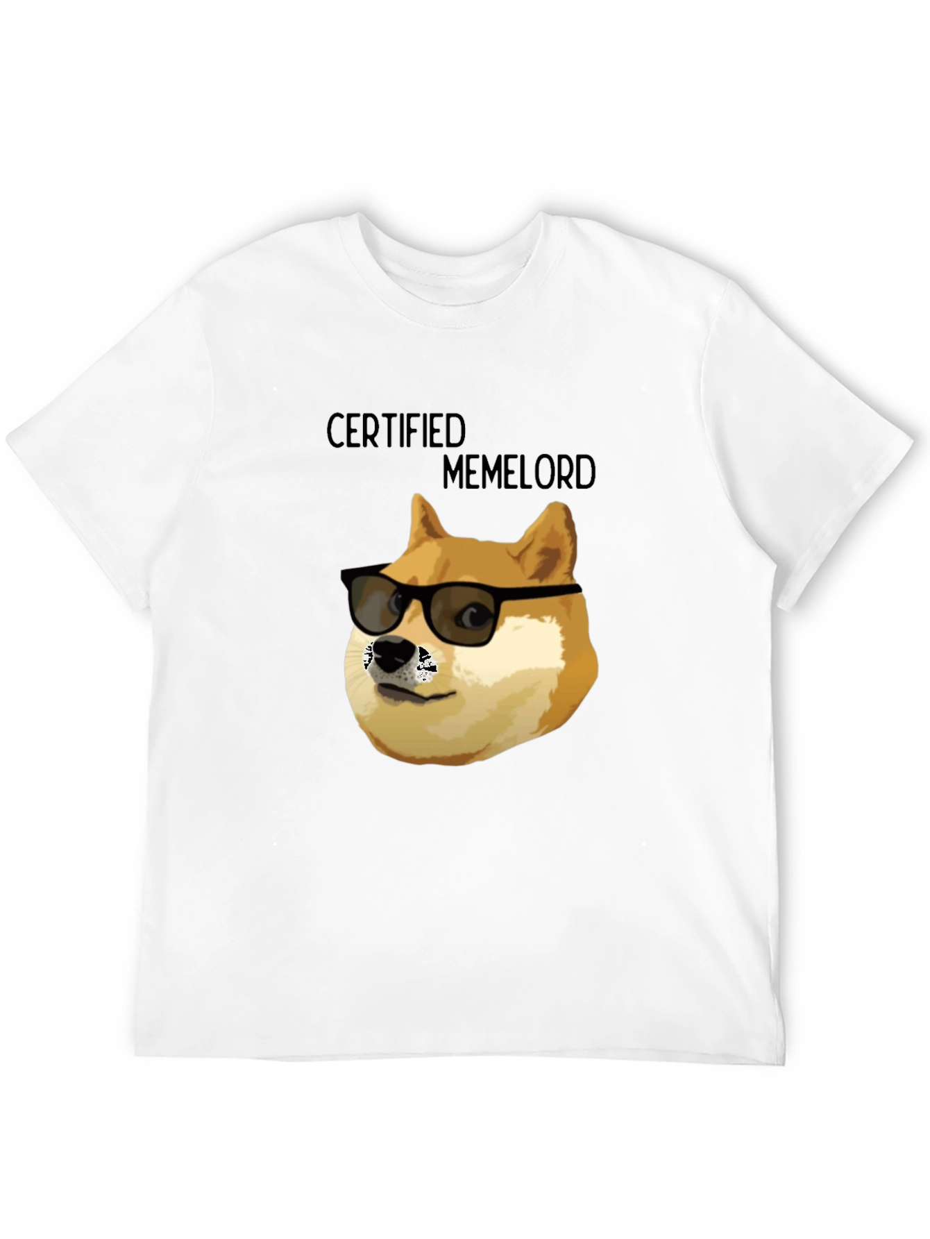 Black Certified Memelord Doge T-Shirt view 12