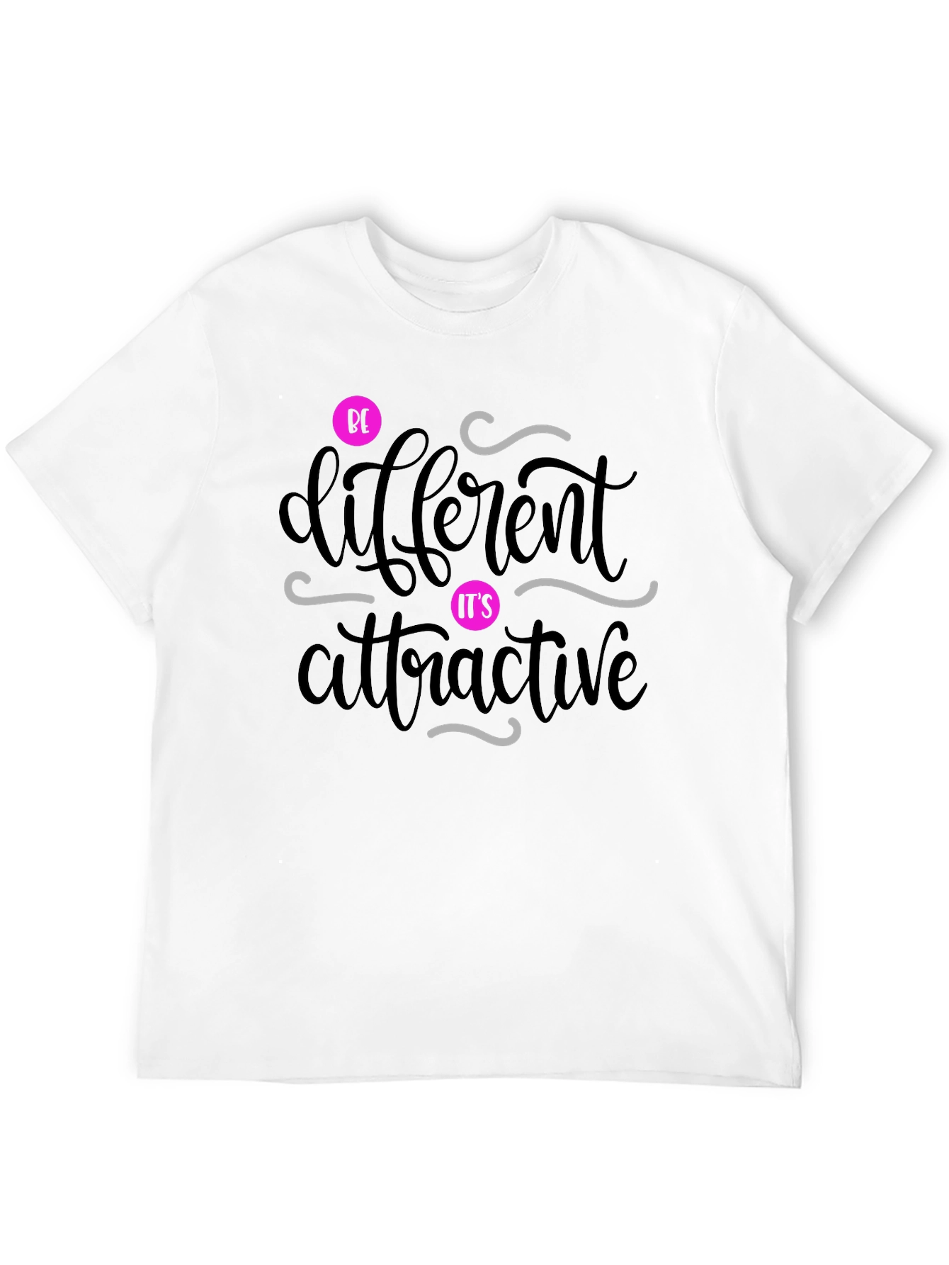 Black Be Different Attractive T-Shirt - Unique Statement Tee view 12