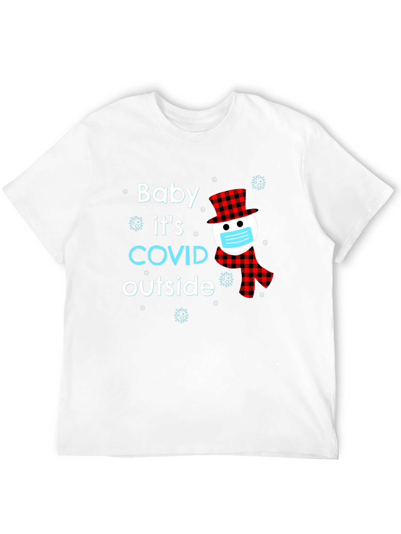 Black Baby It's COVID Outside Novelty T-Shirt view 12