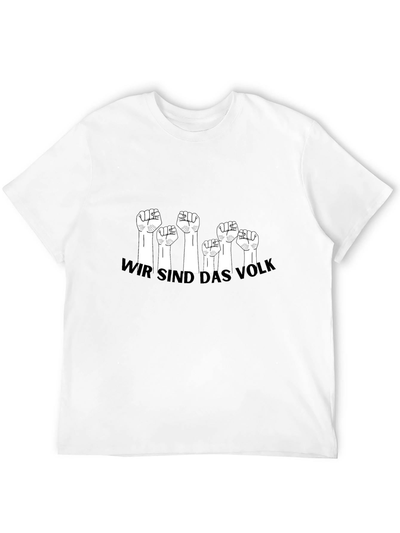 Black Wir Sind Das Volk Fist Graphic T-Shirt view 12