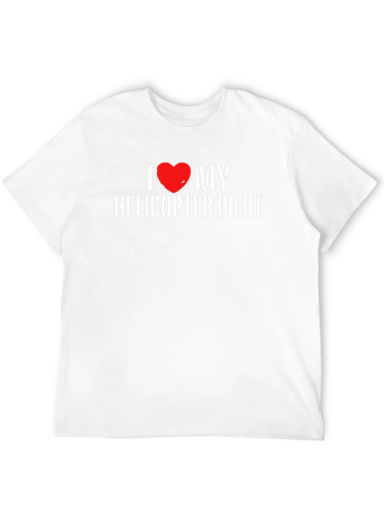 Black I Love My Helicopter Pilot T-Shirt view 12