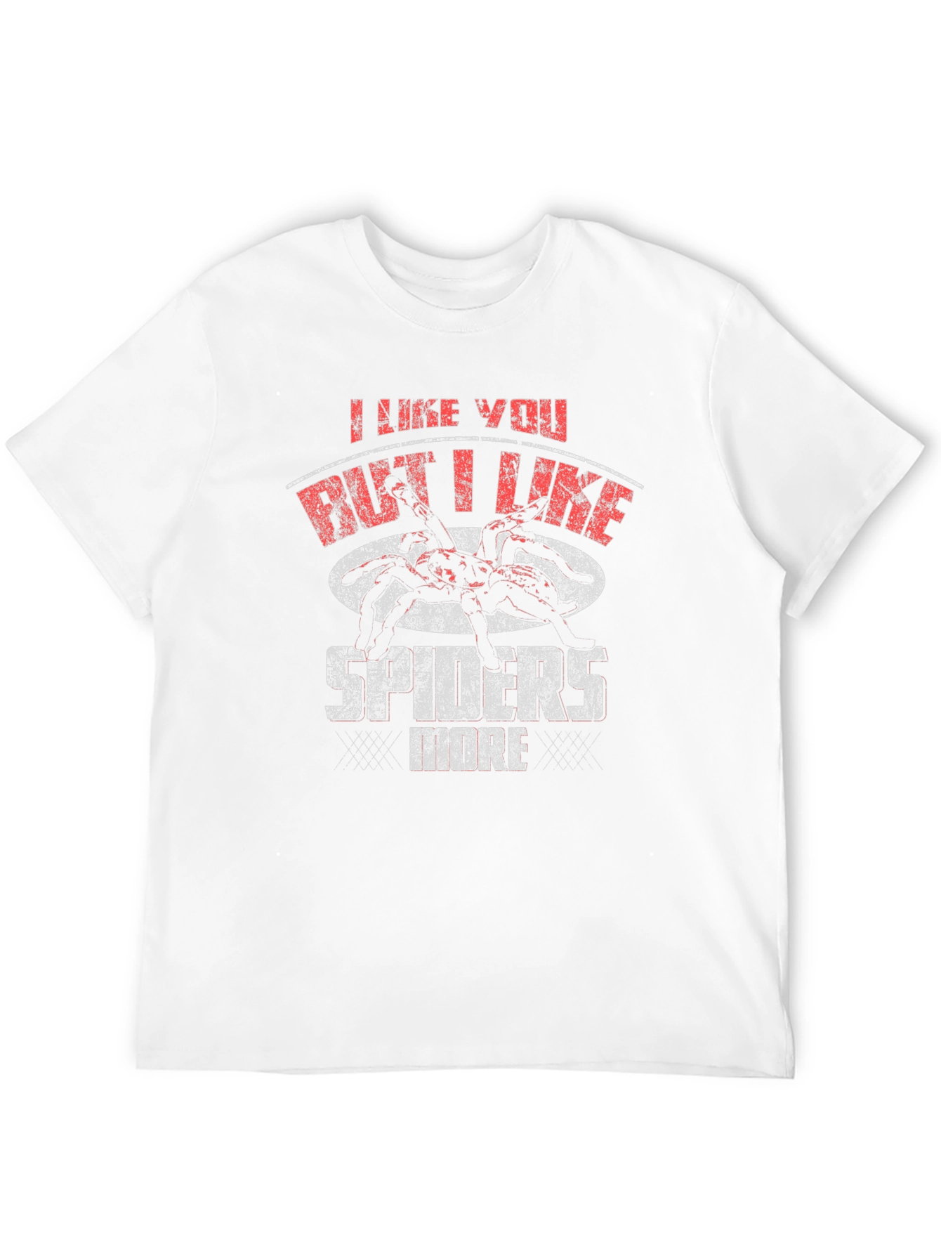 Black I Like You But Spiders More Graphic Tee view 12