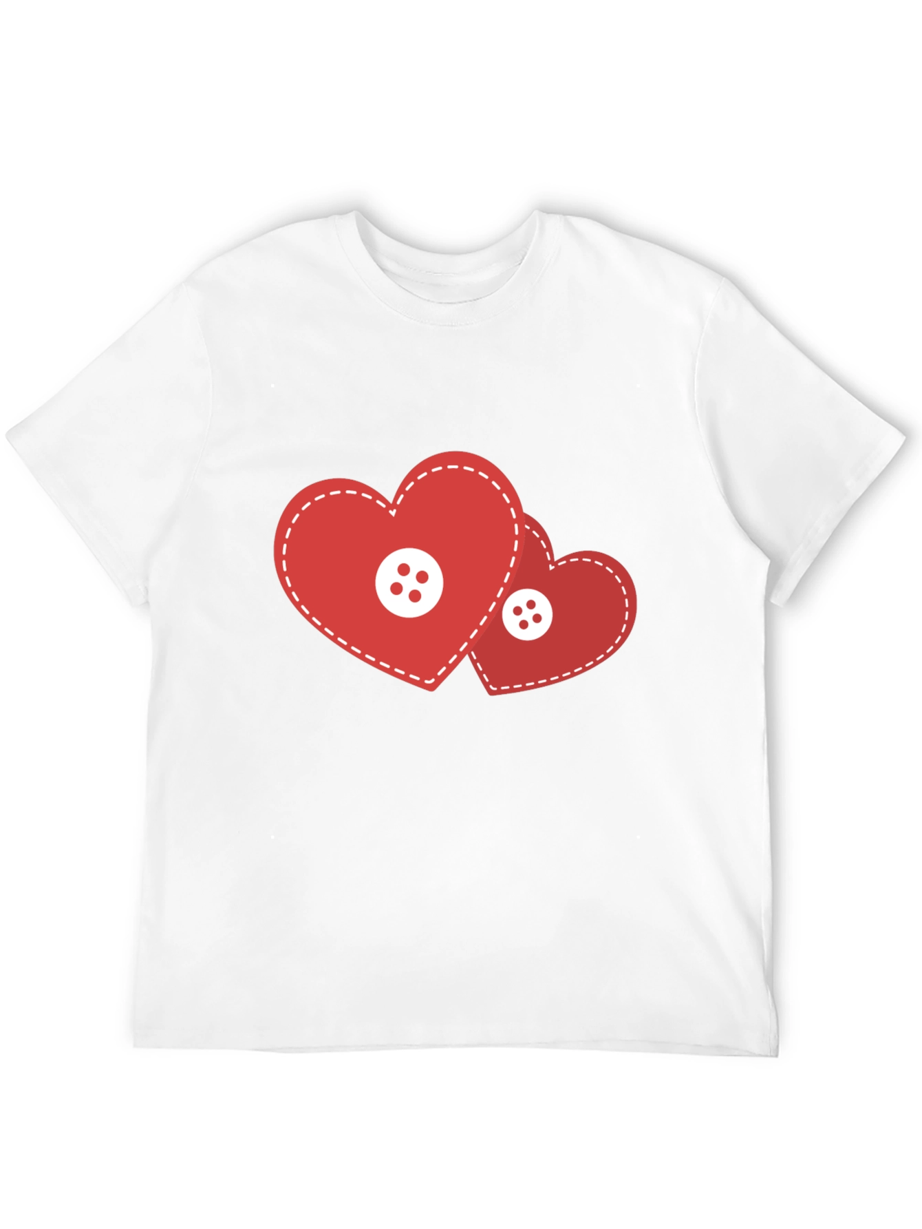 Black Heart Buttons Black T-Shirt view 12