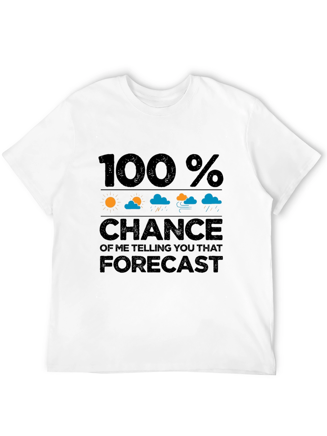 Black Funny Weather Forecast Graphic T-Shirt view 12