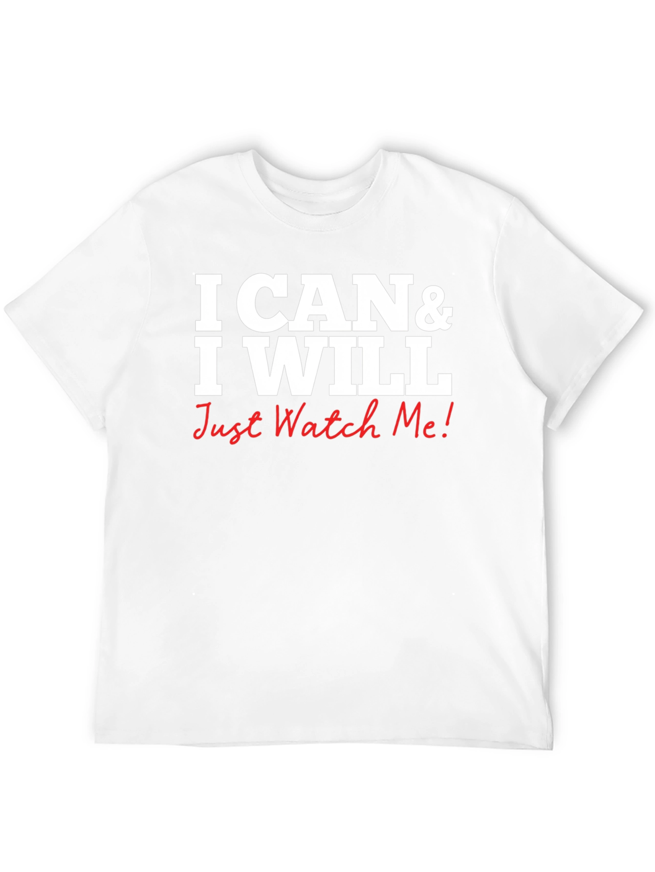 Black I Can & I Will Graphic Tee - Motivational Shirt view 12