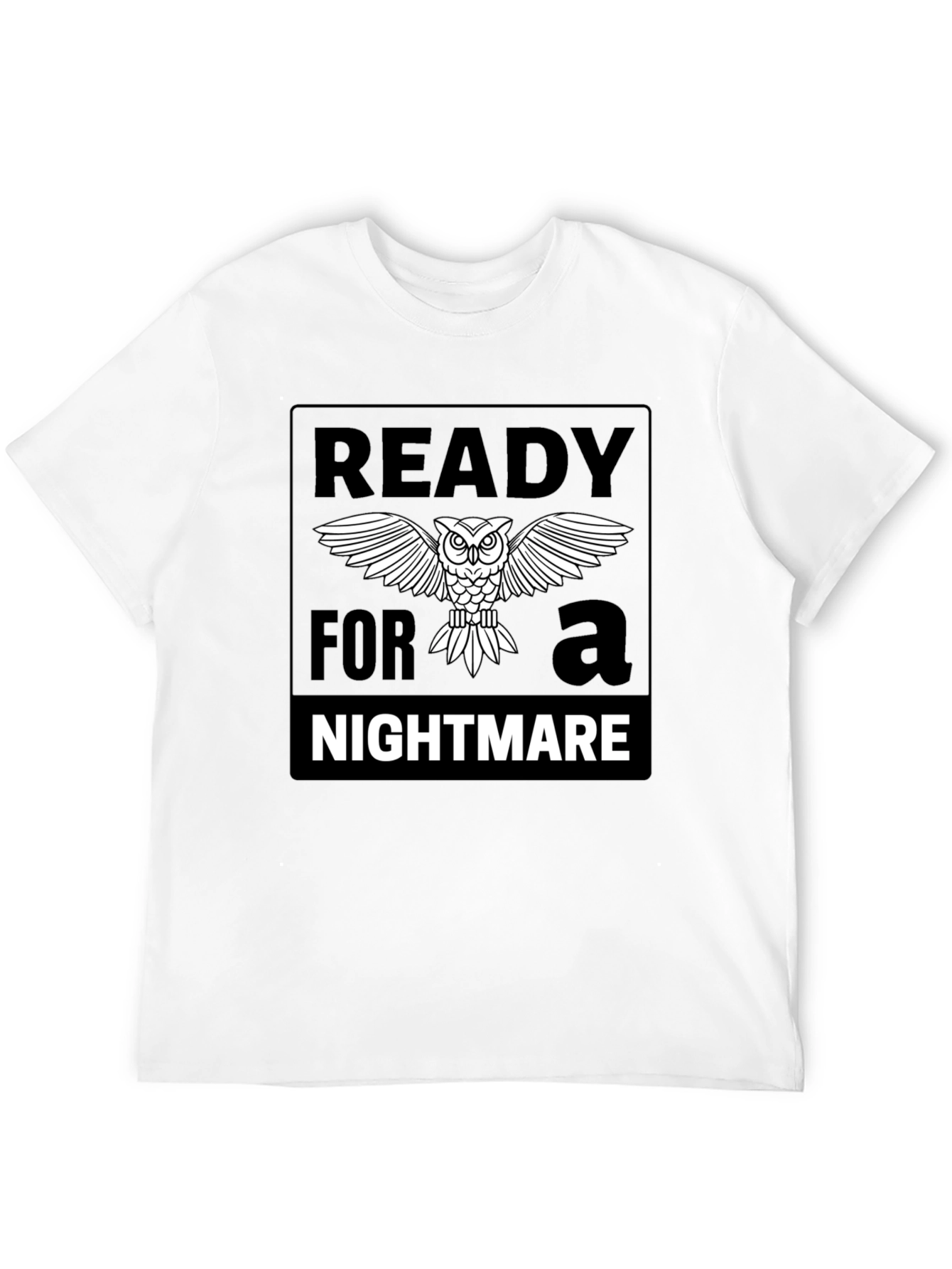 Black Ready For A Nightmare Owl Graphic Tee - Black view 12