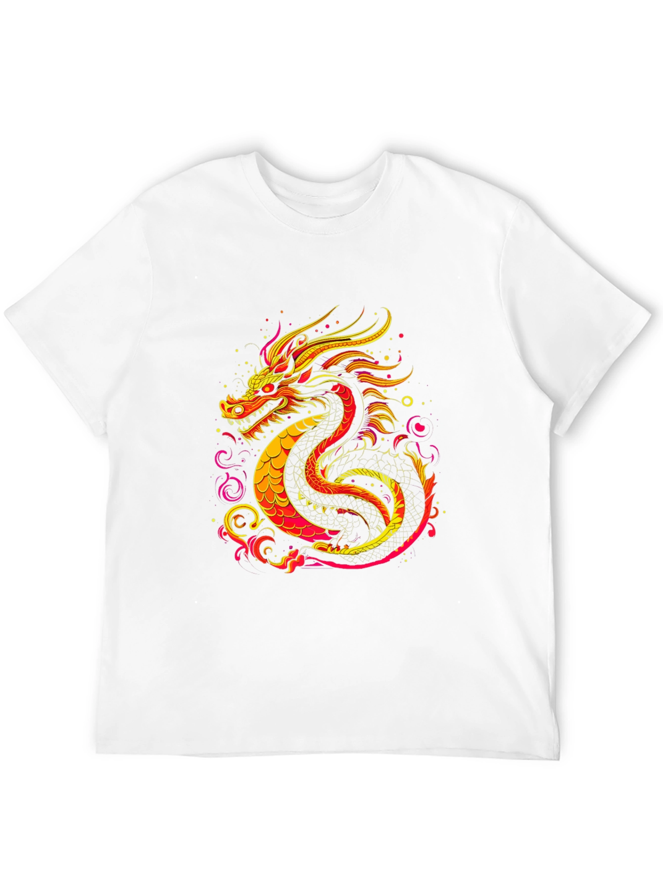 Black Fiery Dragon Graphic Tee - Bold Statement Shirt view 12