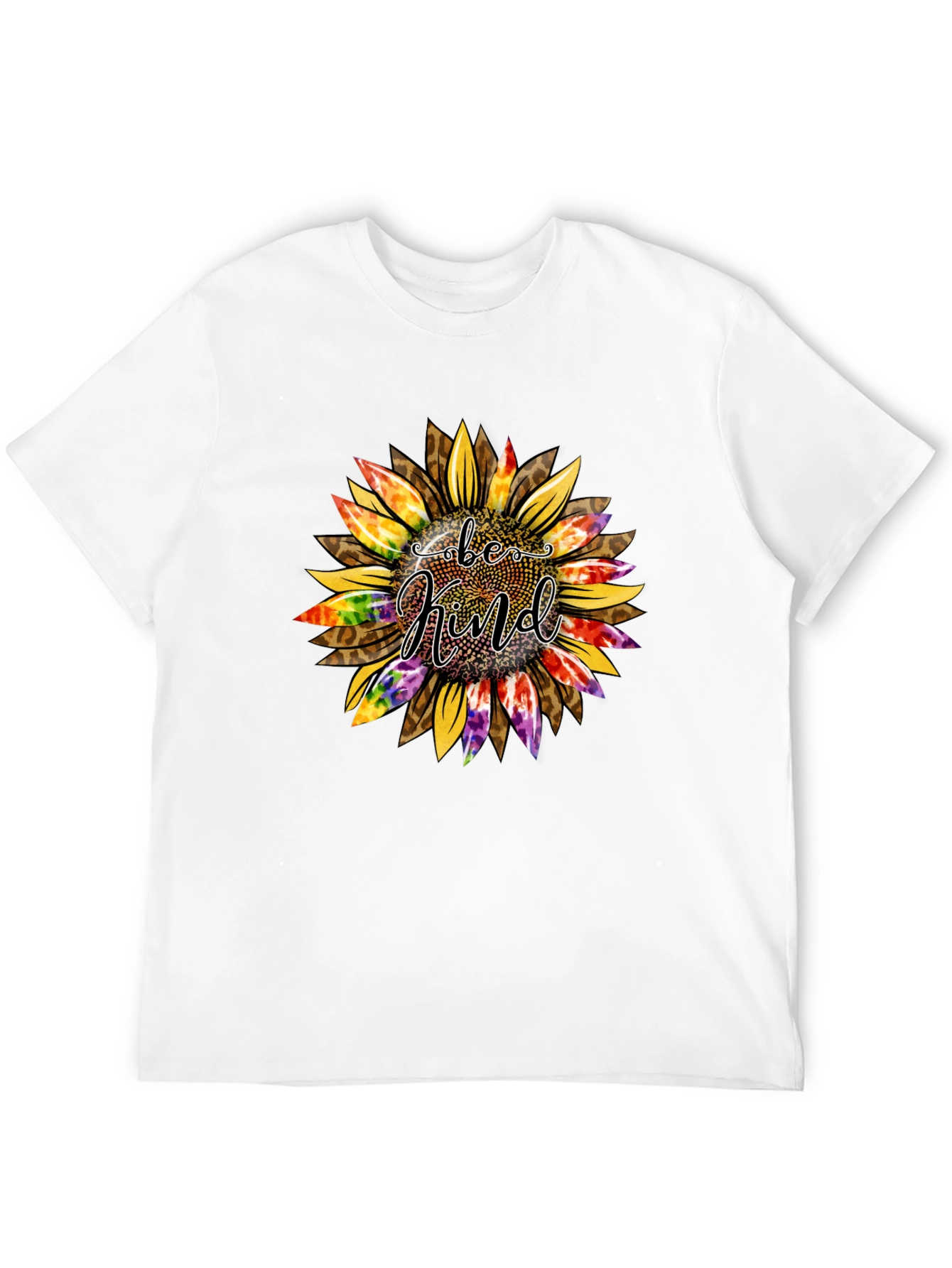 Black Be Kind Sunflower Graphic T-Shirt - Black view 12
