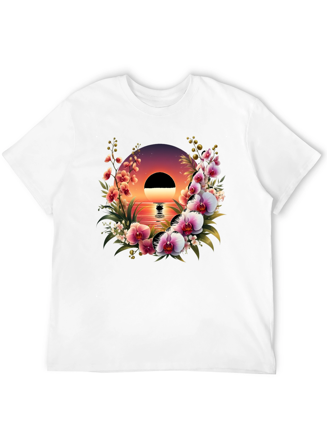 Black Floral Sunset Graphic Tee view 12