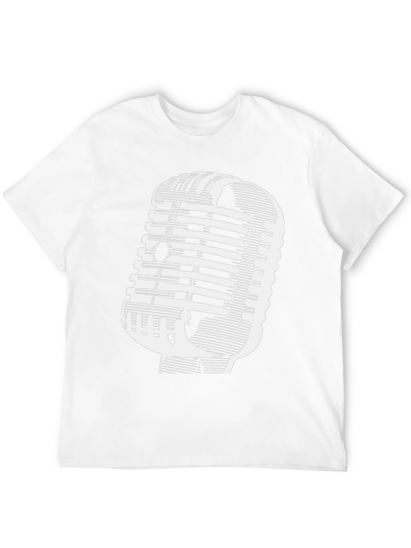 Black Vintage Microphone Graphic Tee - Classic Style view 12
