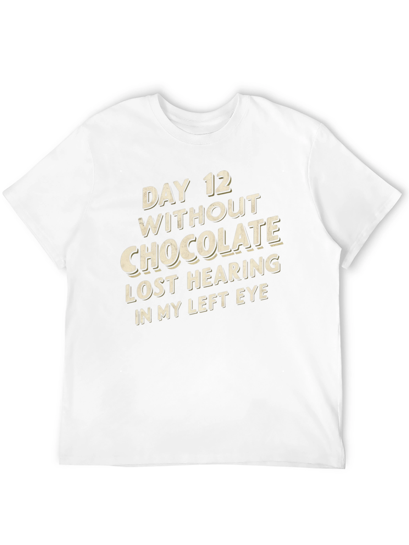 Black Funny 'Day 12 Without Chocolate' Graphic Tee view 12