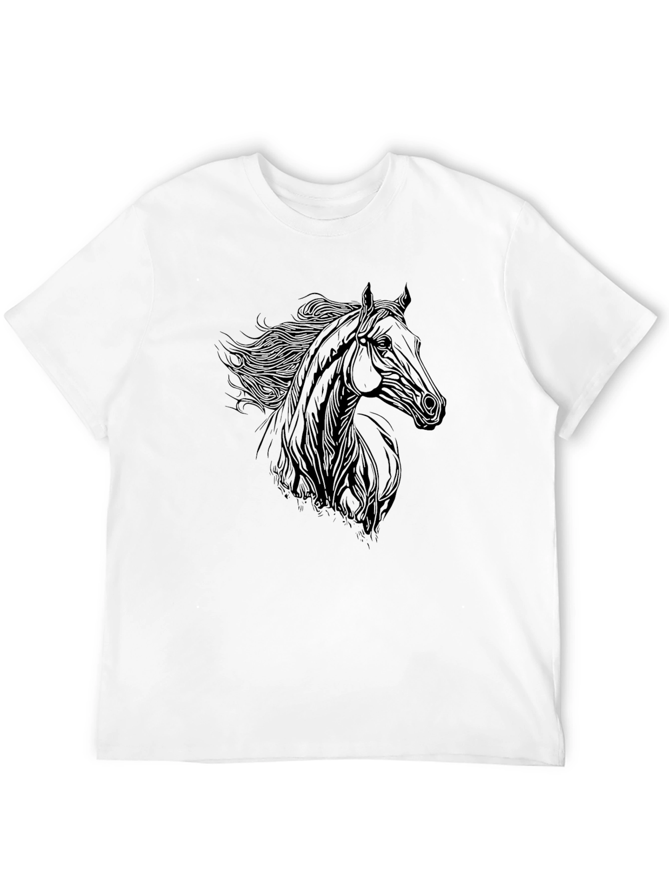 Black Black Horse Graphic Tee - Stylish Men's T-Shirt view 12
