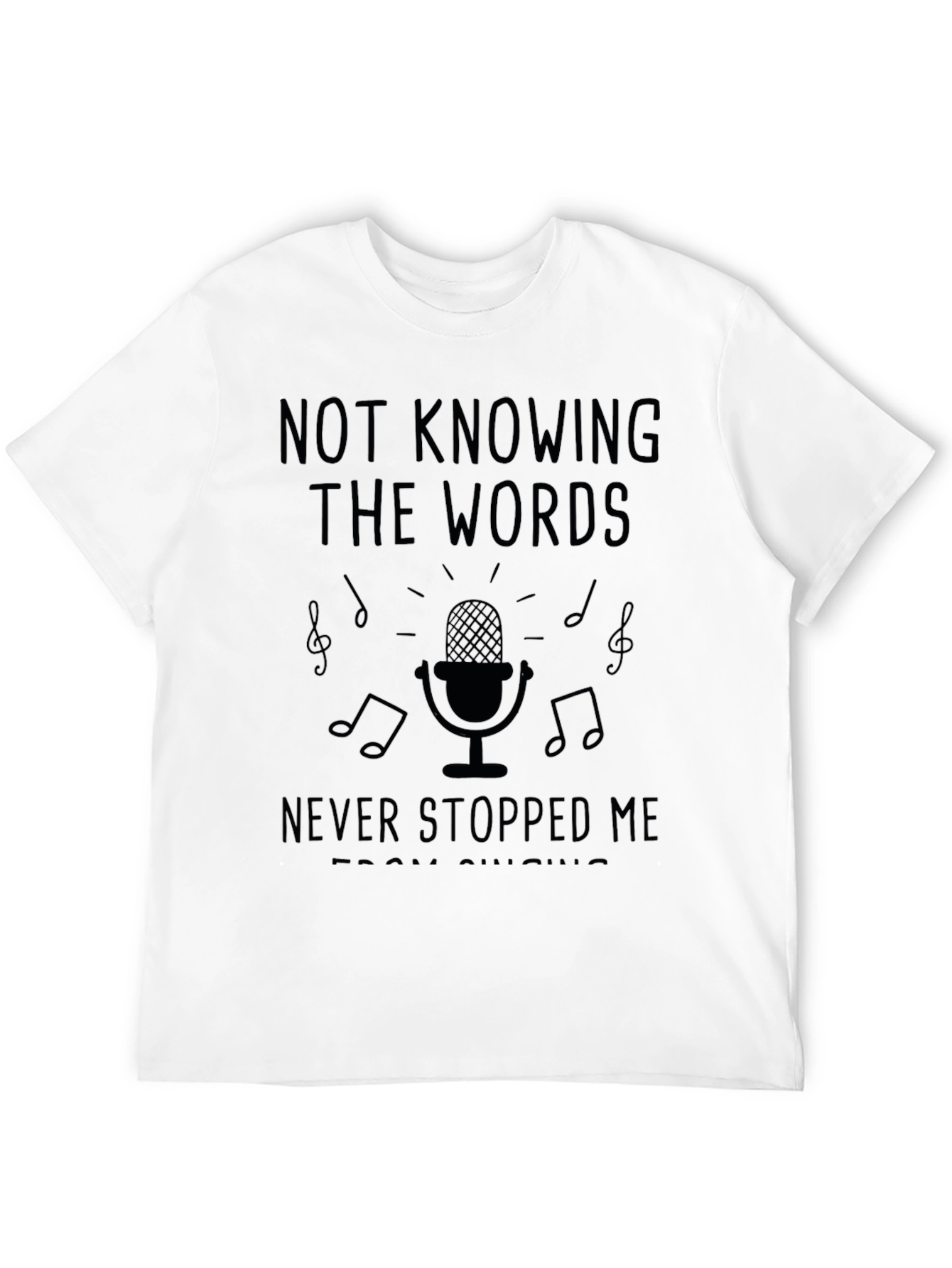 Black Karaoke King T-Shirt - Not Knowing the Words! view 12