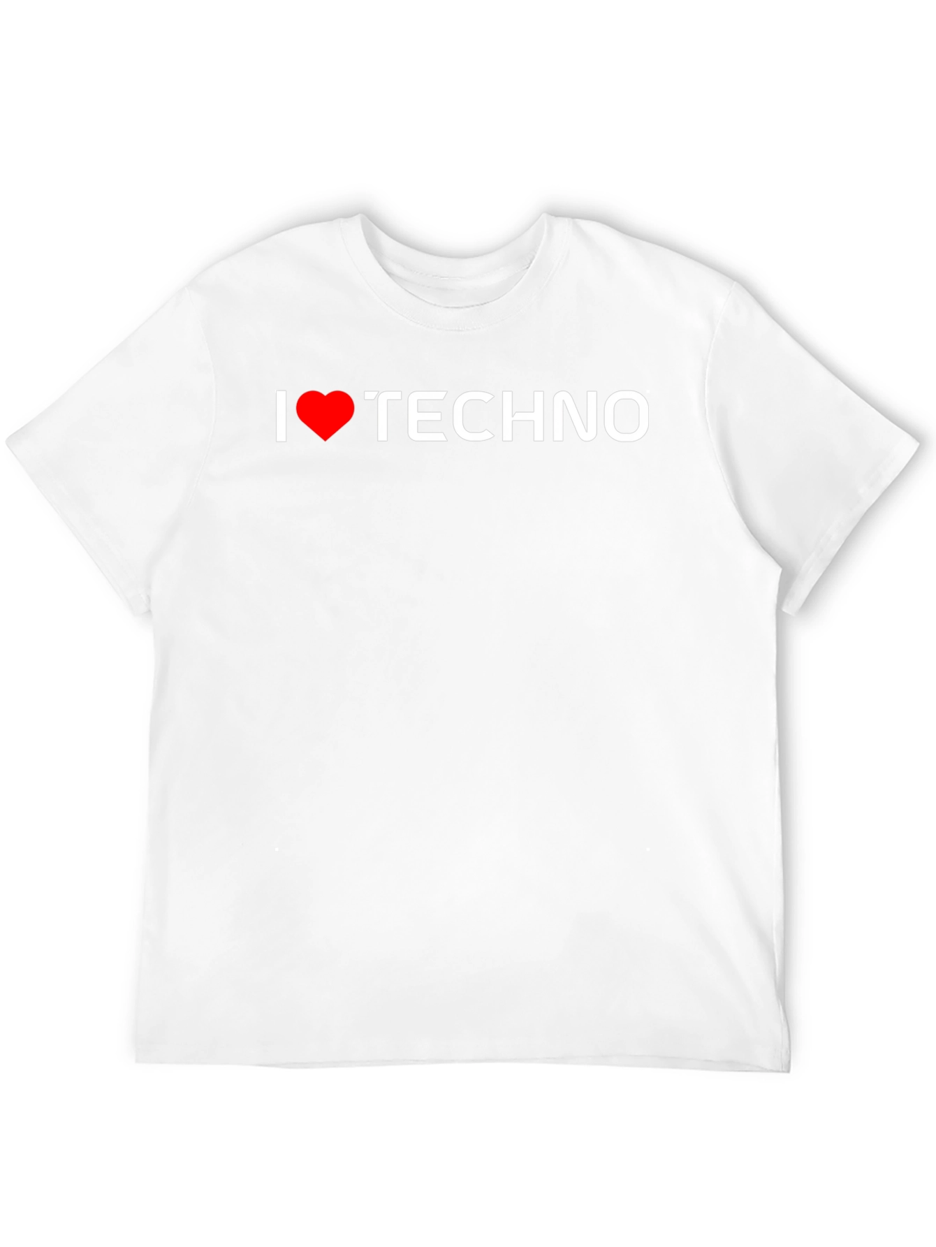 Black I Heart Techno Black T-Shirt view 12