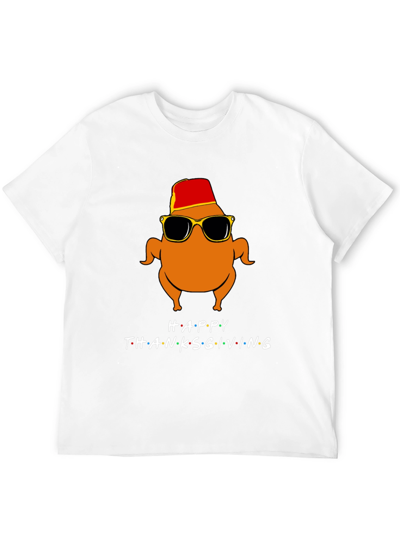 Black Happy Thanksgiving Turkey Graphic Tee view 12