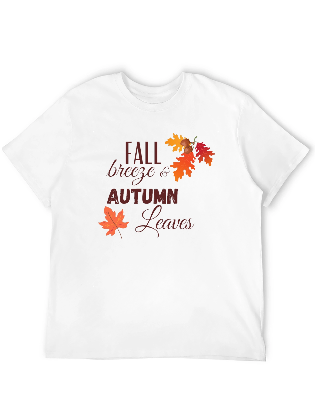 Black Fall Breeze & Autumn Leaves Graphic Tee view 12