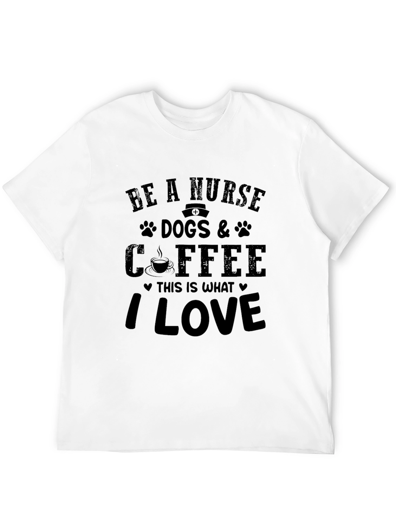 Black Nurse Dogs Coffee Love T-Shirt view 12
