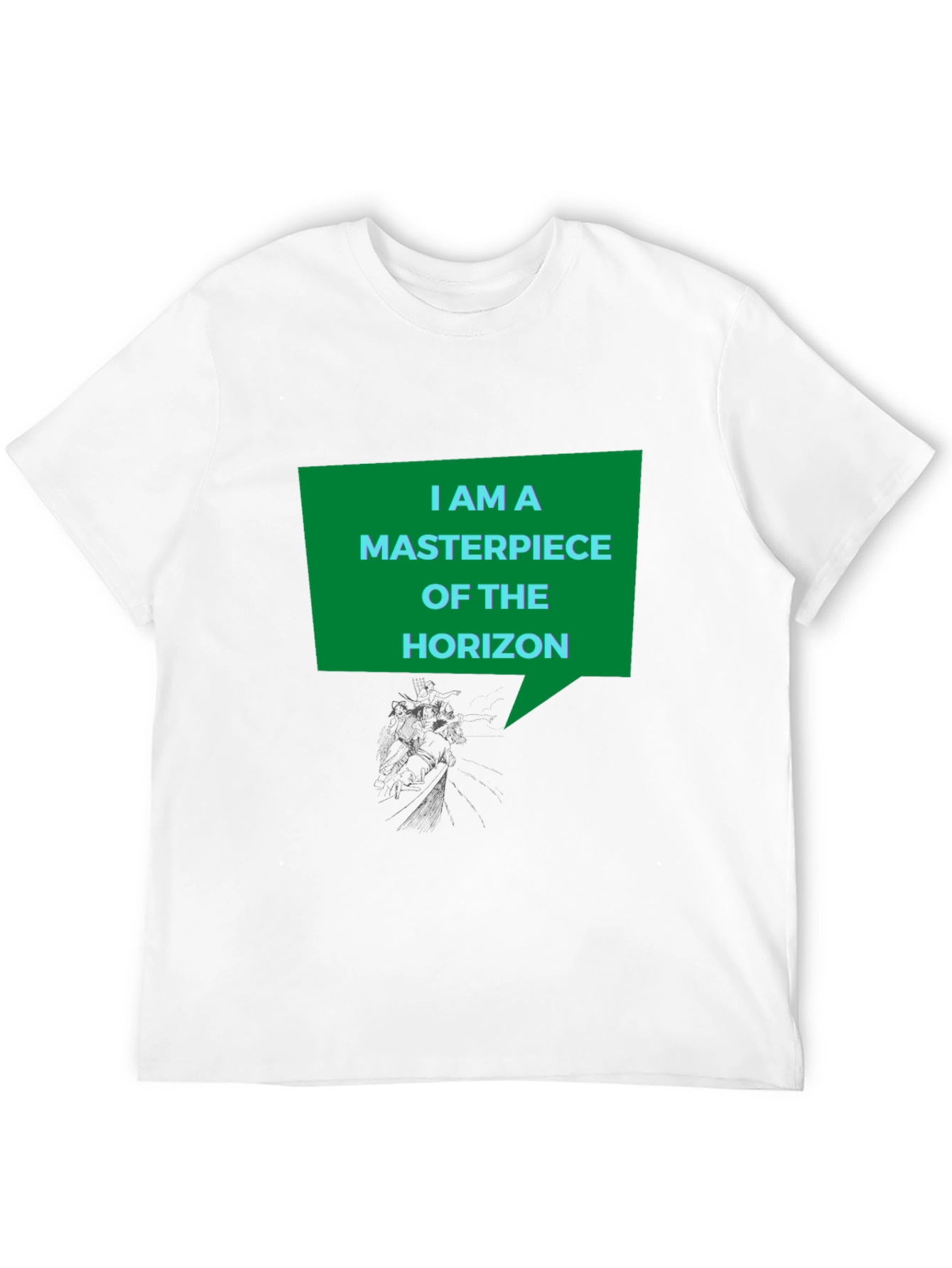 Black Masterpiece of the Horizon Graphic T-Shirt view 12