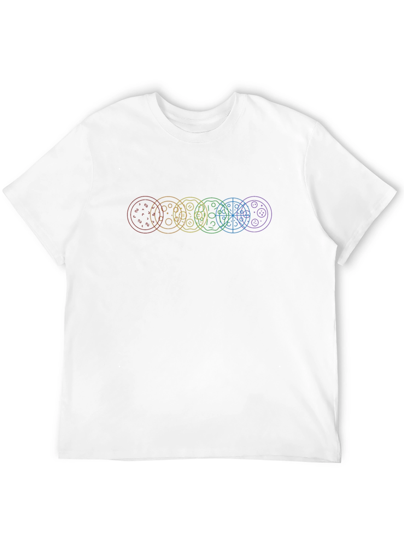Black Rainbow Pizza T-Shirt - Unique Graphic Tee view 12
