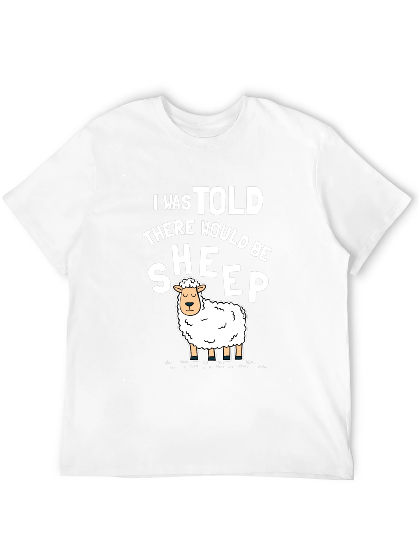 Black Funny "I Was Told There Would Be Sheep" Graphic Tee view 12