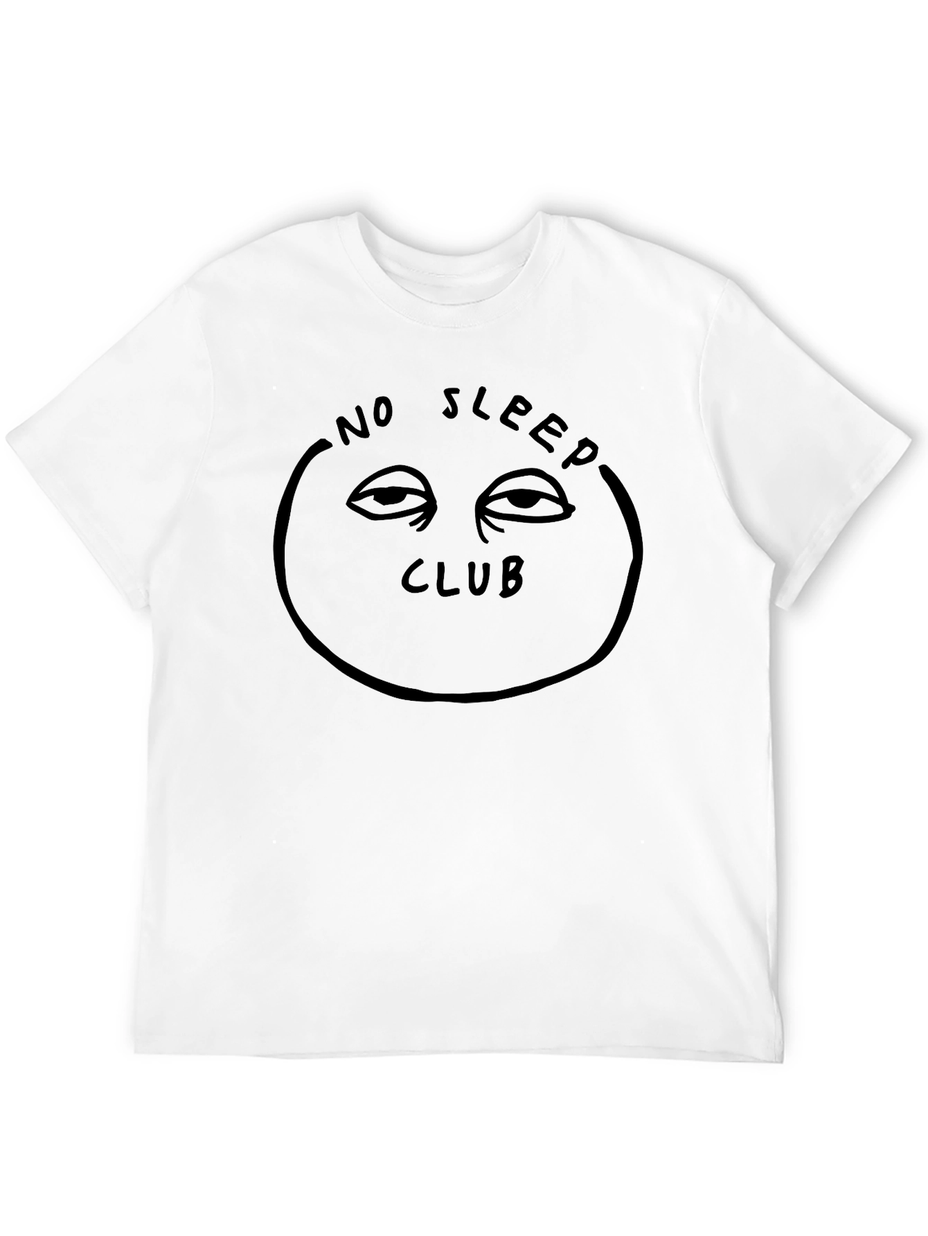 Black No Sleep Club Graphic Tee - Black Unisex Shirt view 12