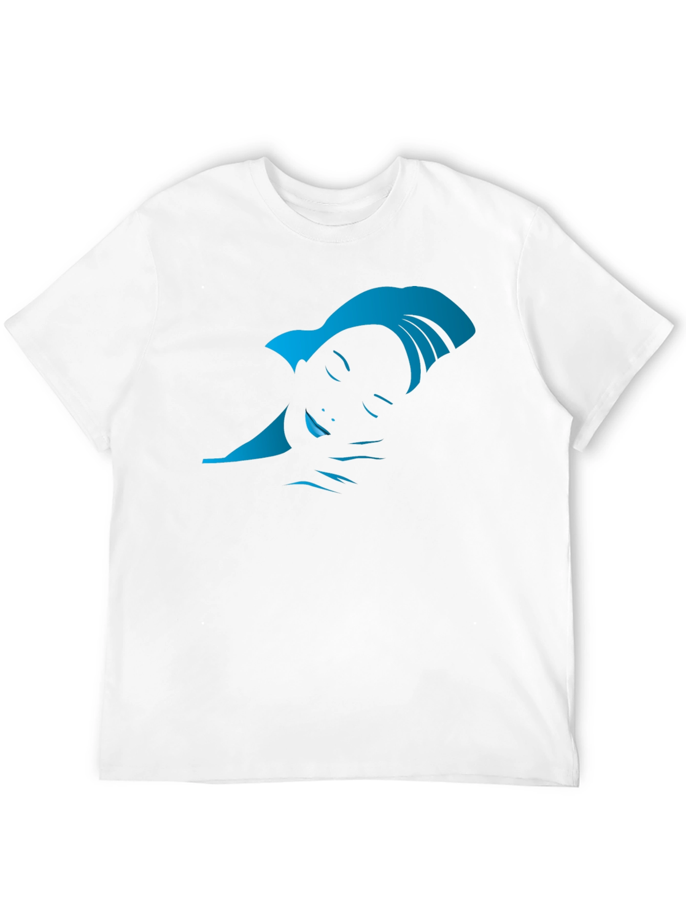 Stylized Woman Graphic Tee - Black - 12