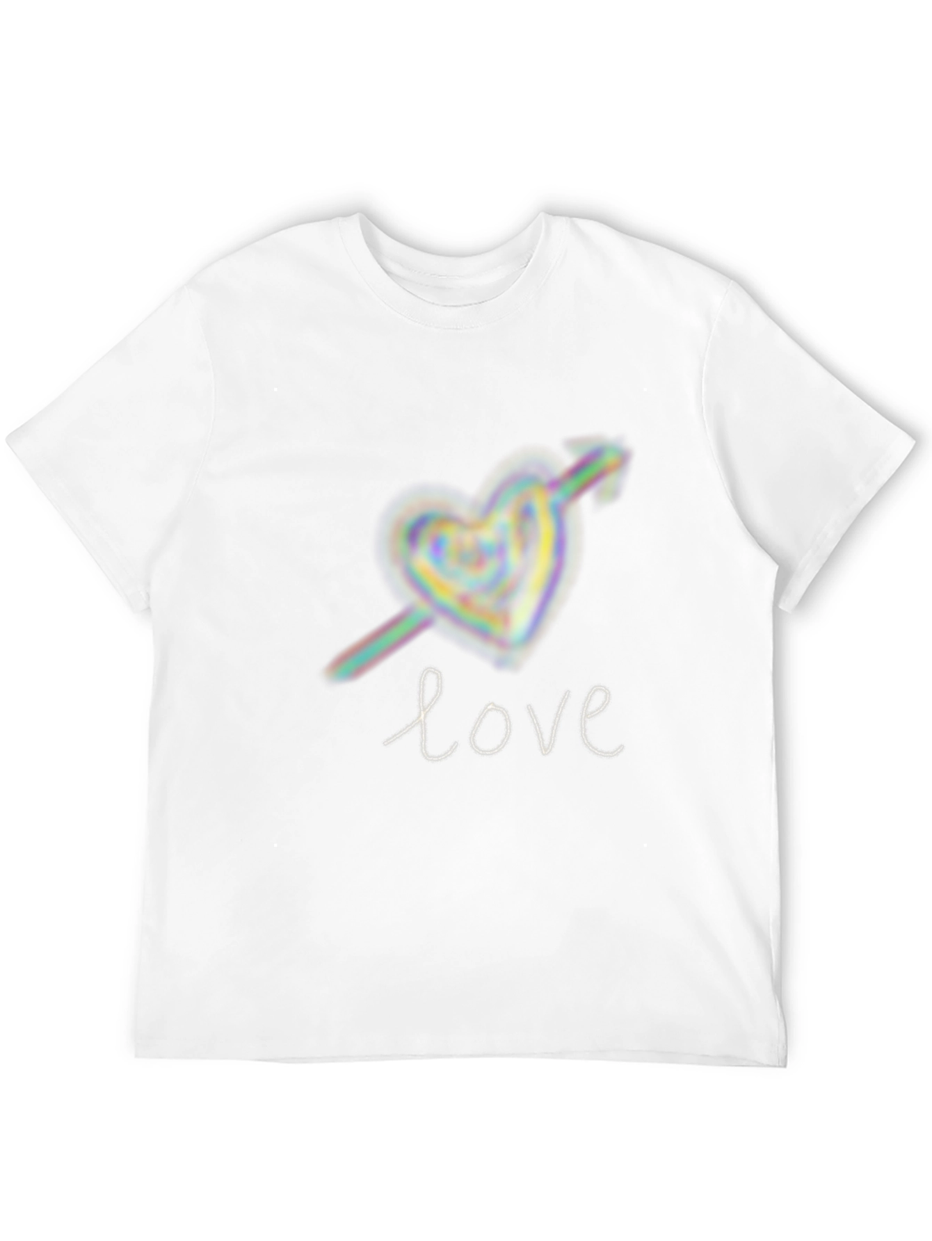 Black Love Heart Arrow Graphic Tee - Black view 12